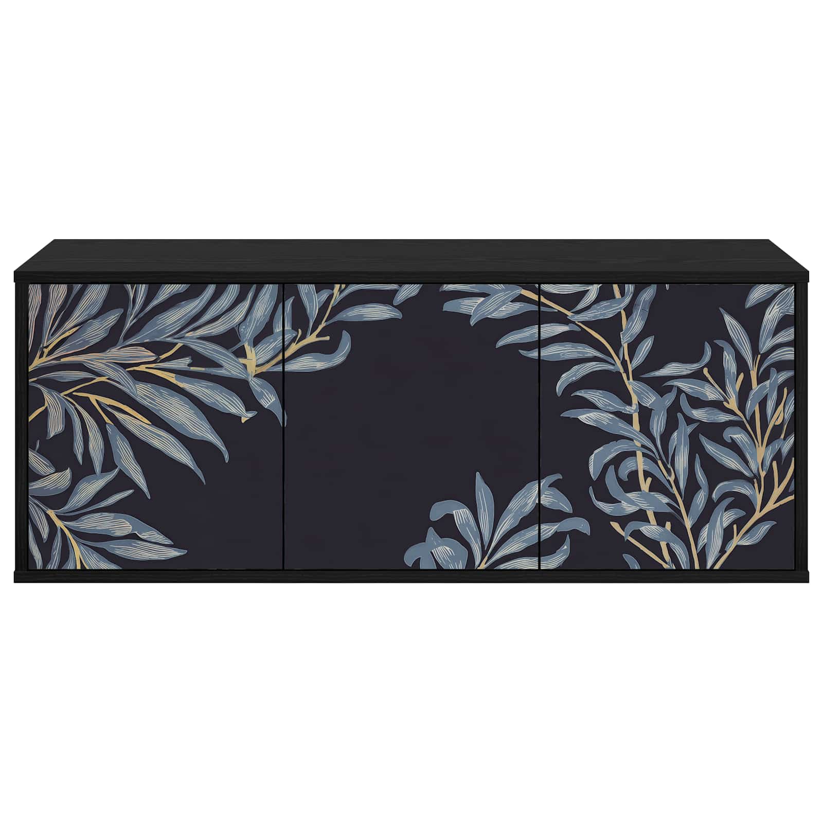 Meuble TV mural DOKKUM 102 x 33 x 40 cm Chêne noir