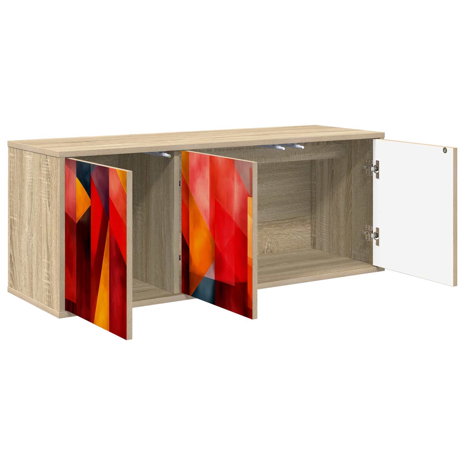 Meuble TV mural HEESCH 102 x 33 x 40 cm Chêne Sonoma