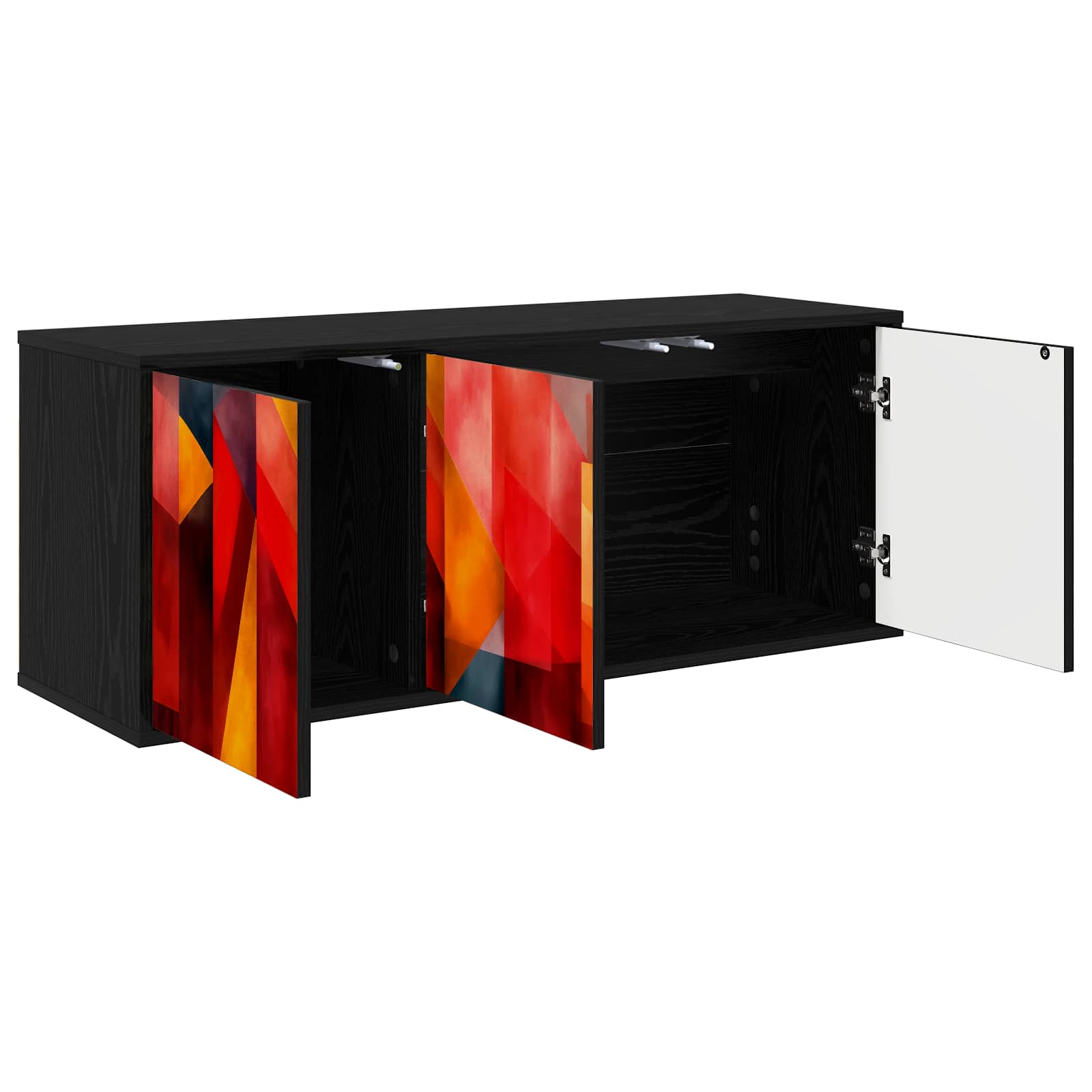 Meuble TV mural HEESCH 102 x 33 x 40 cm Chêne noir