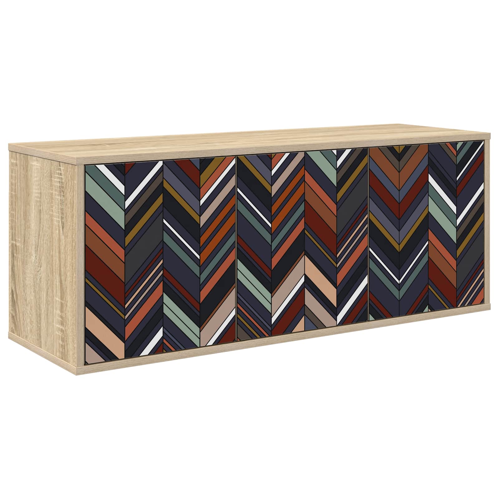 Meuble TV mural OMMEN 102 x 33 x 40 cm Chêne Sonoma