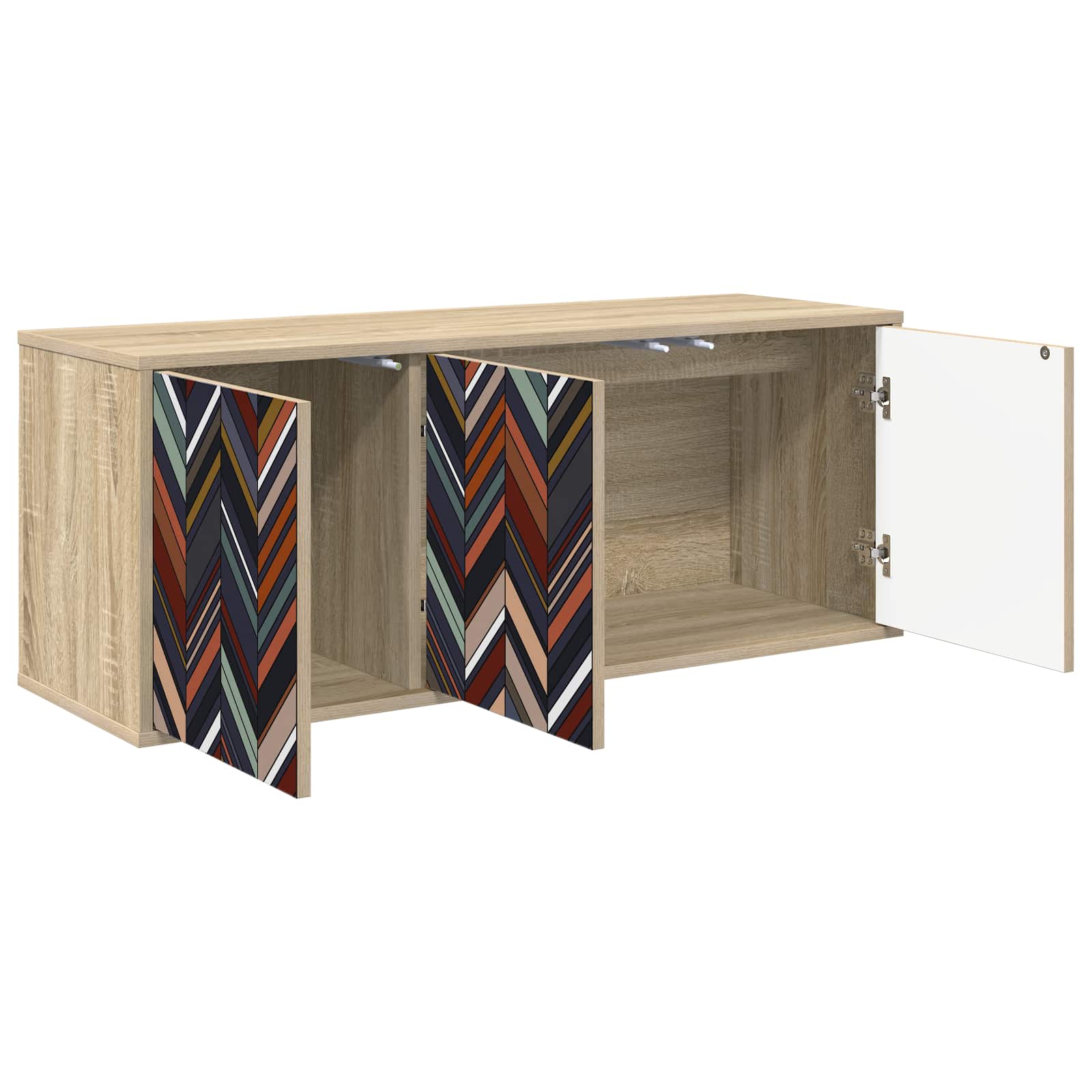 Meuble TV mural OMMEN 102 x 33 x 40 cm Chêne Sonoma