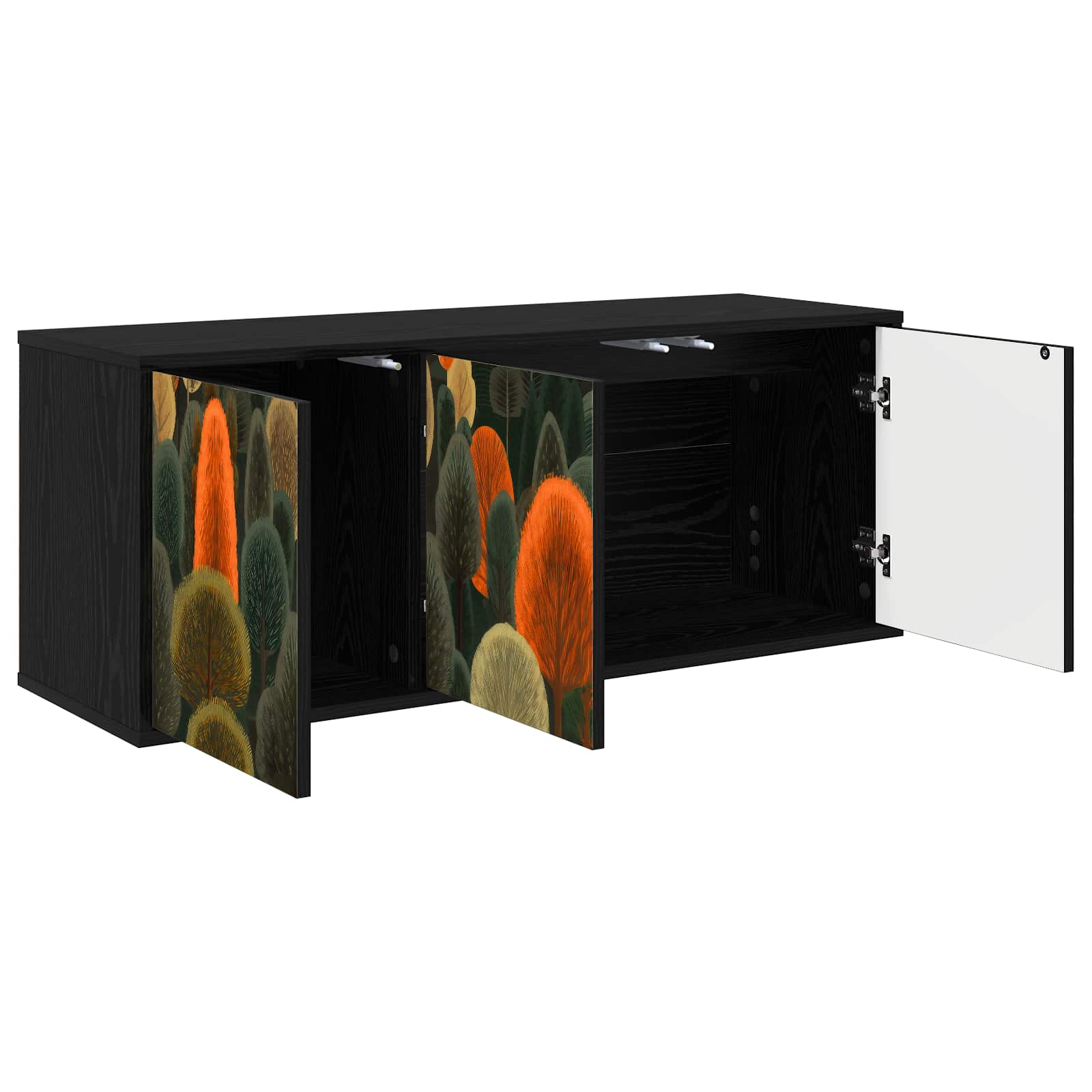 Meuble TV mural ZAANDAM 102 x 33 x 40 cm Chêne noir