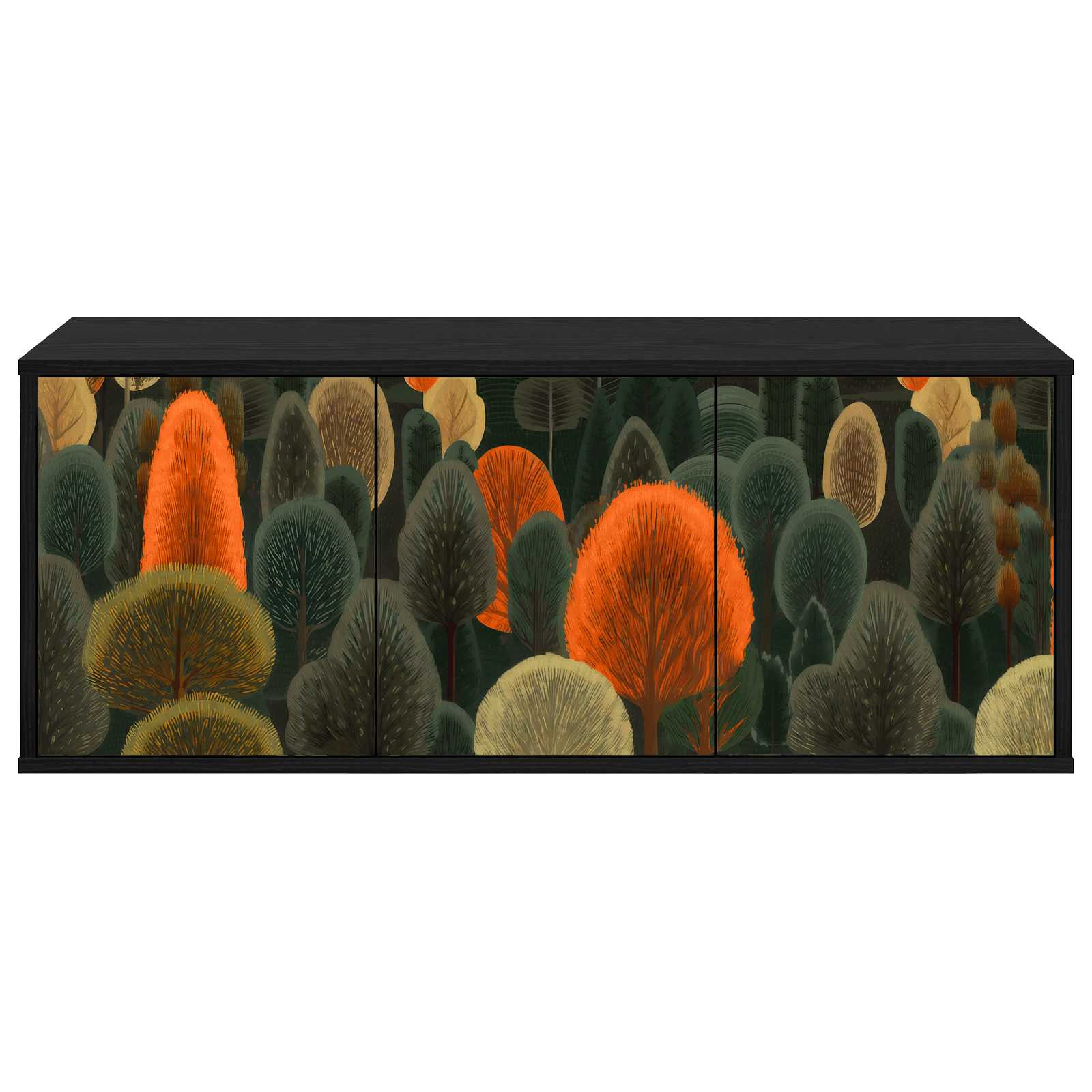 Meuble TV mural ZAANDAM 102 x 33 x 40 cm Chêne noir