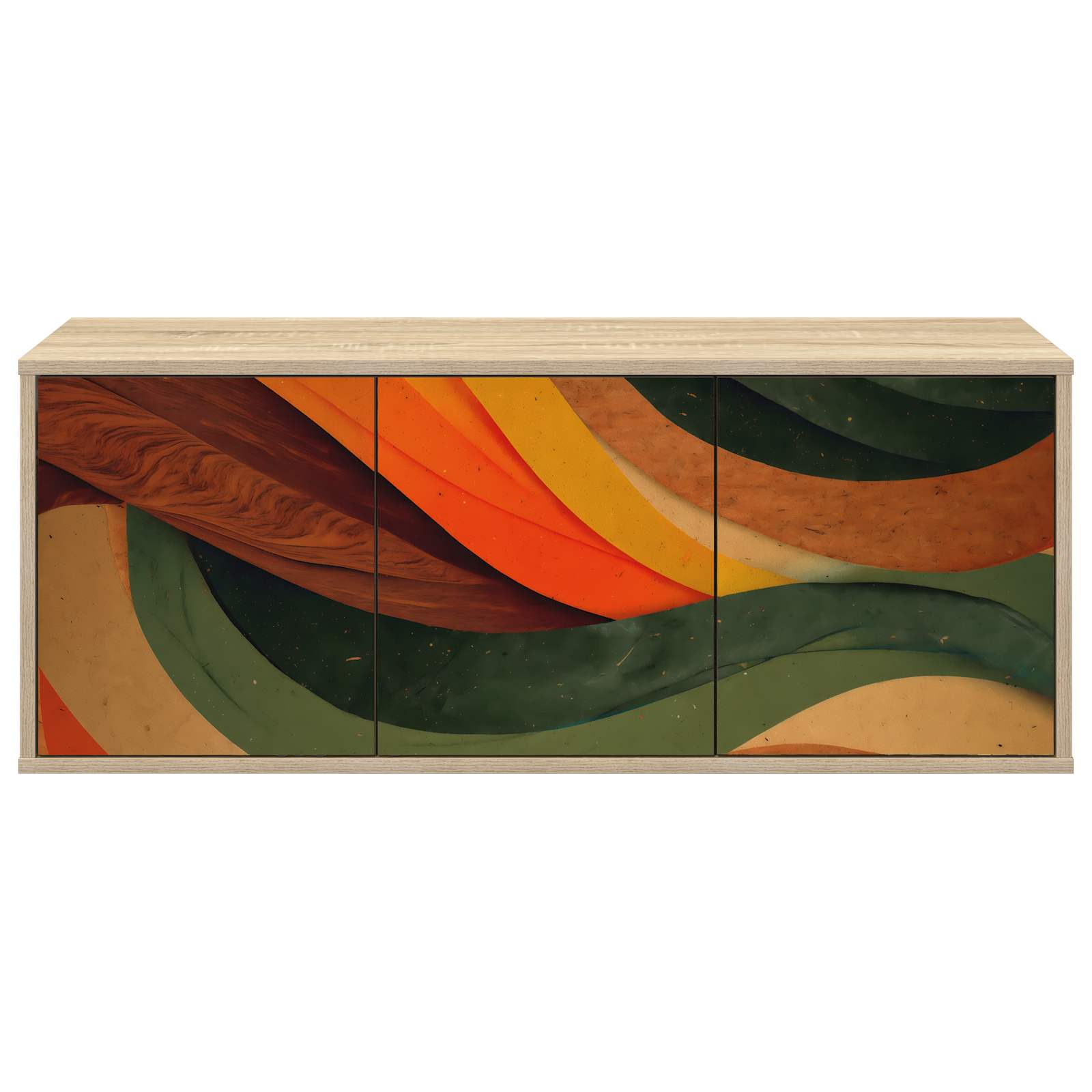 Meuble TV mural BONN 102 x 33 x 40 cm Chêne Sonoma