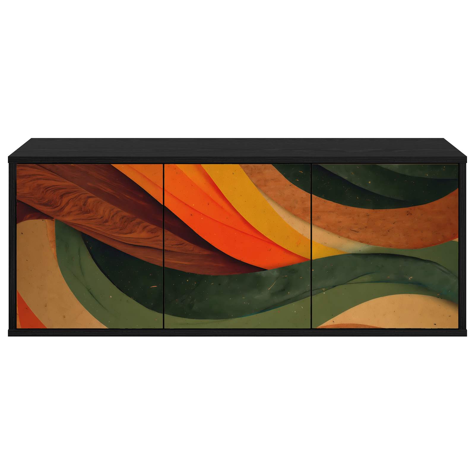 Meuble TV mural BONN 102 x 33 x 40 cm Chêne noir