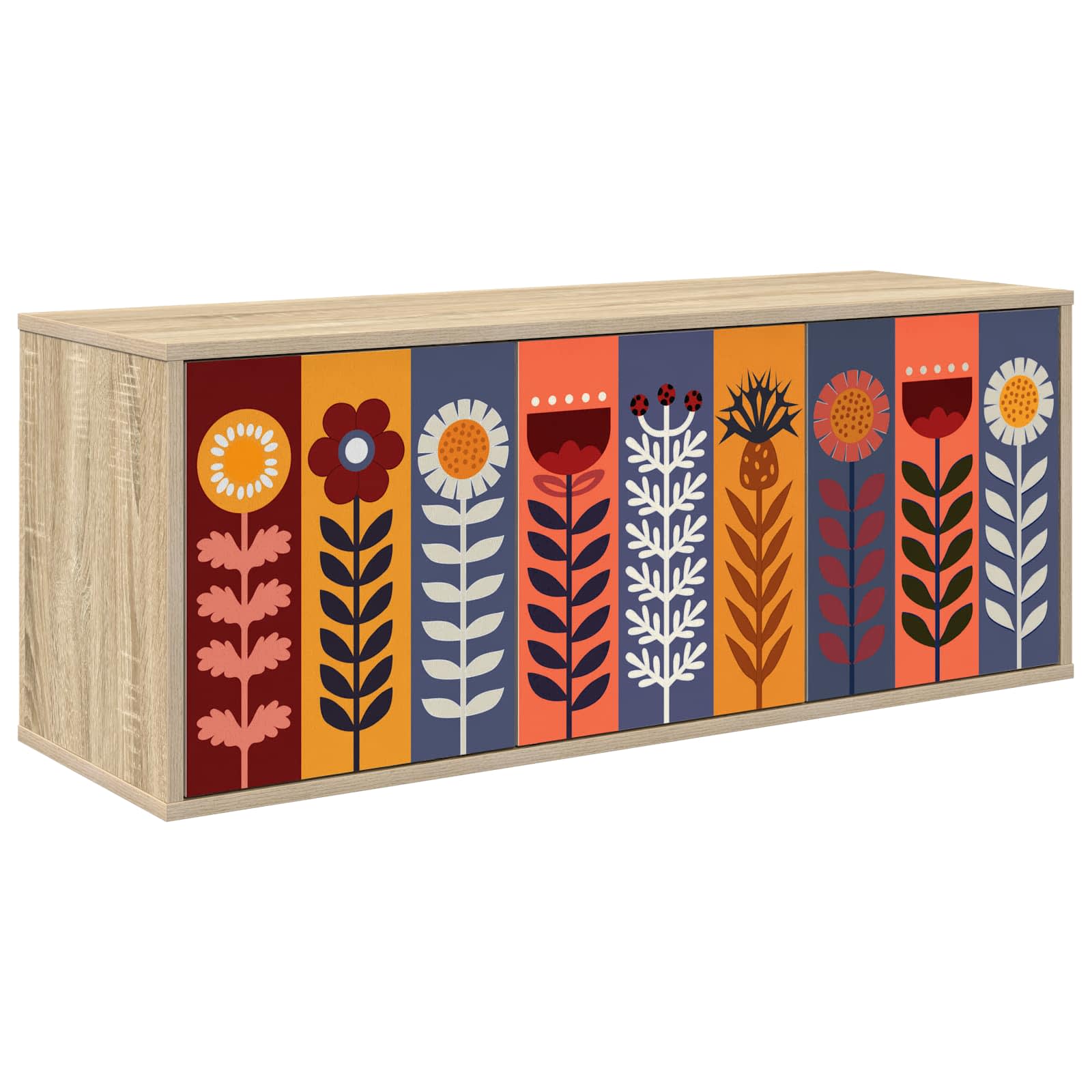 Meuble TV mural ESSEN 102 x 33 x 40 cm Chêne Sonoma