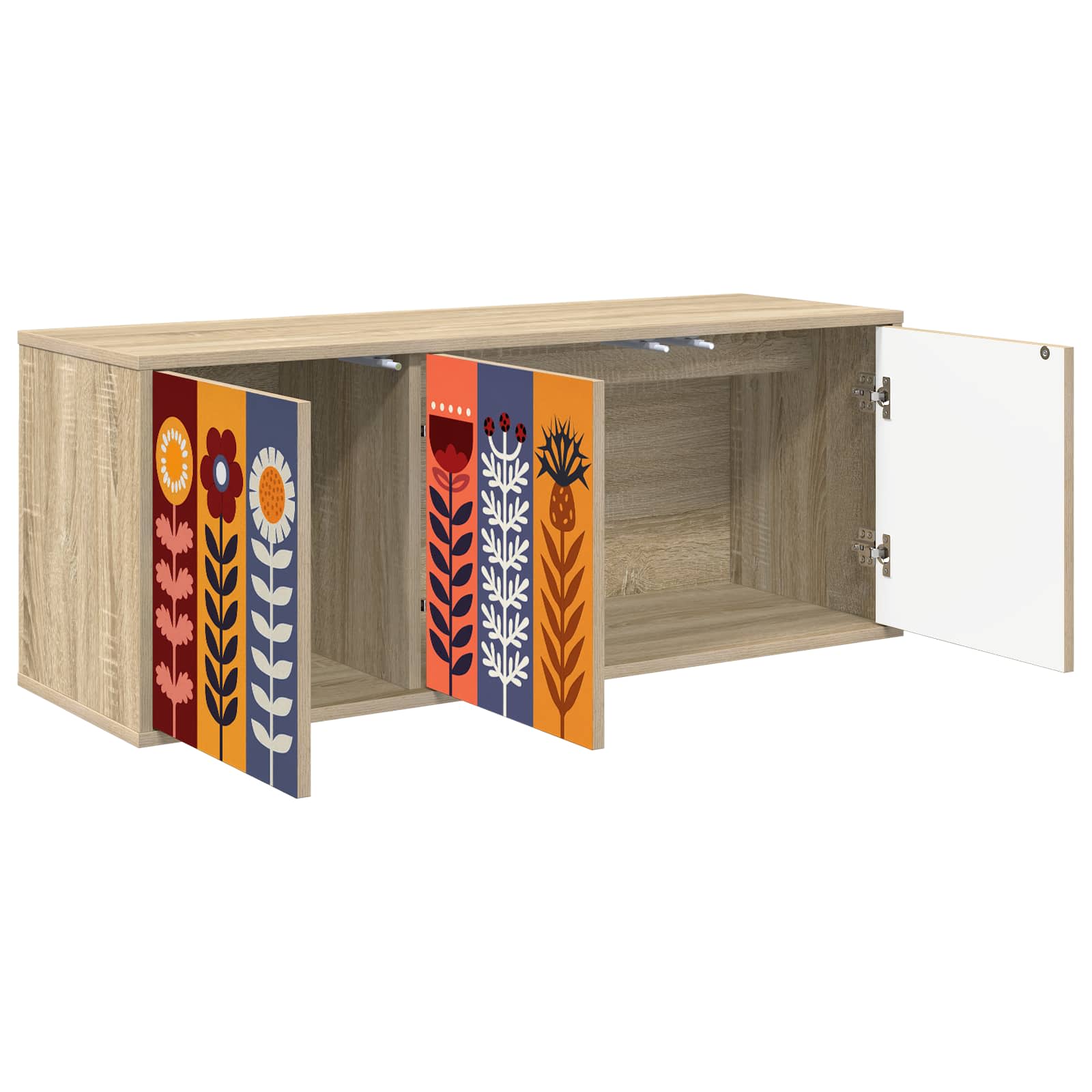 Meuble TV mural ESSEN 102 x 33 x 40 cm Chêne Sonoma