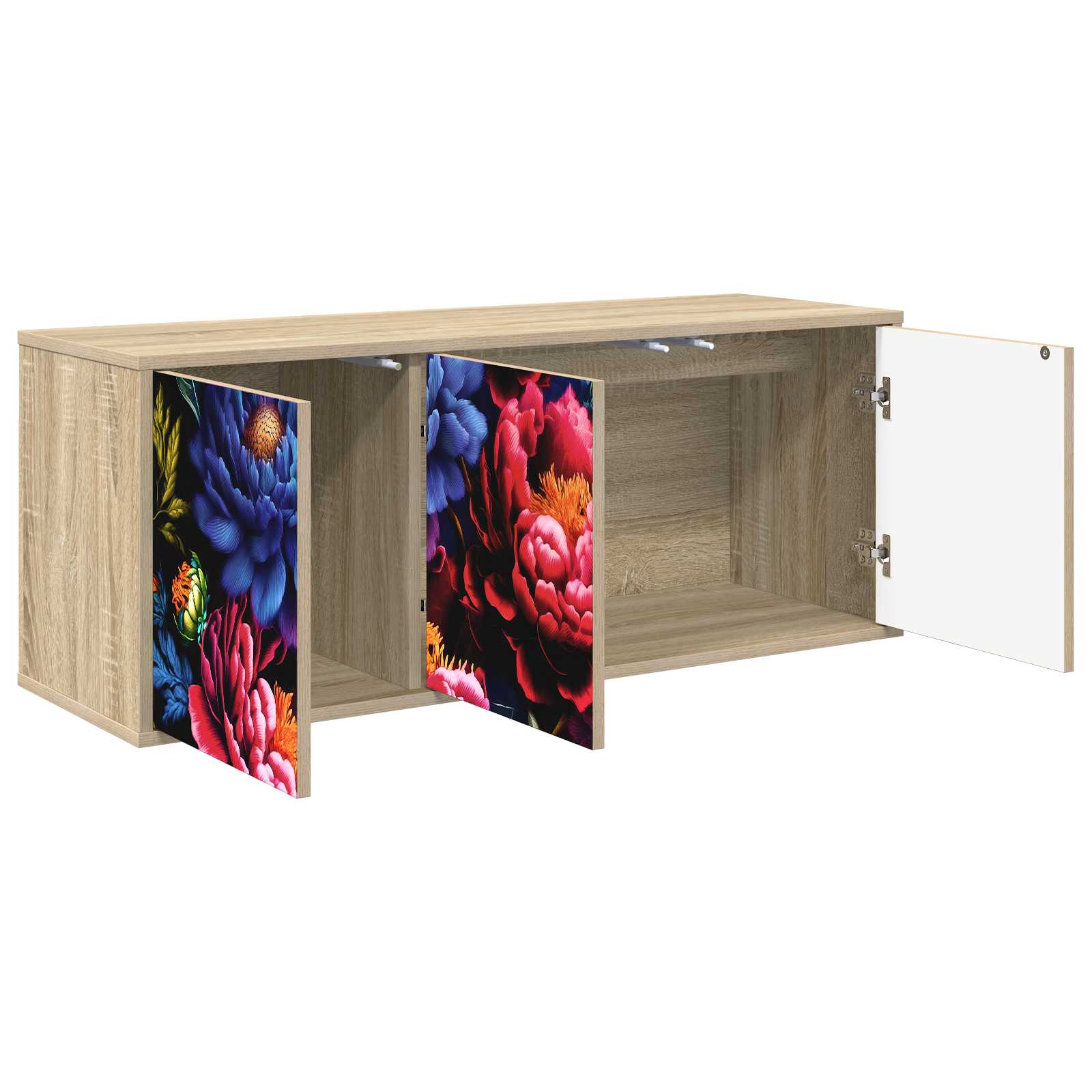 Meuble TV mural KIEL 102 x 33 x 40 cm Chêne Sonoma