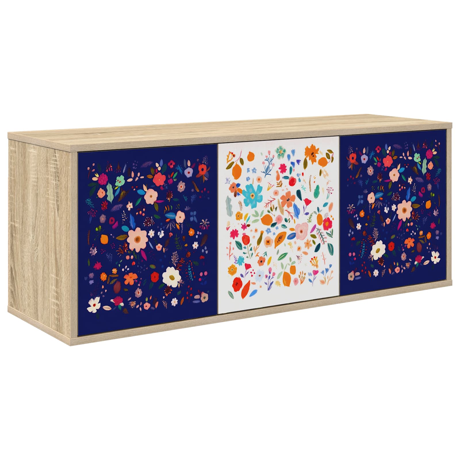 Meuble TV mural MAINZ 102 x 33 x 40 cm Chêne Sonoma