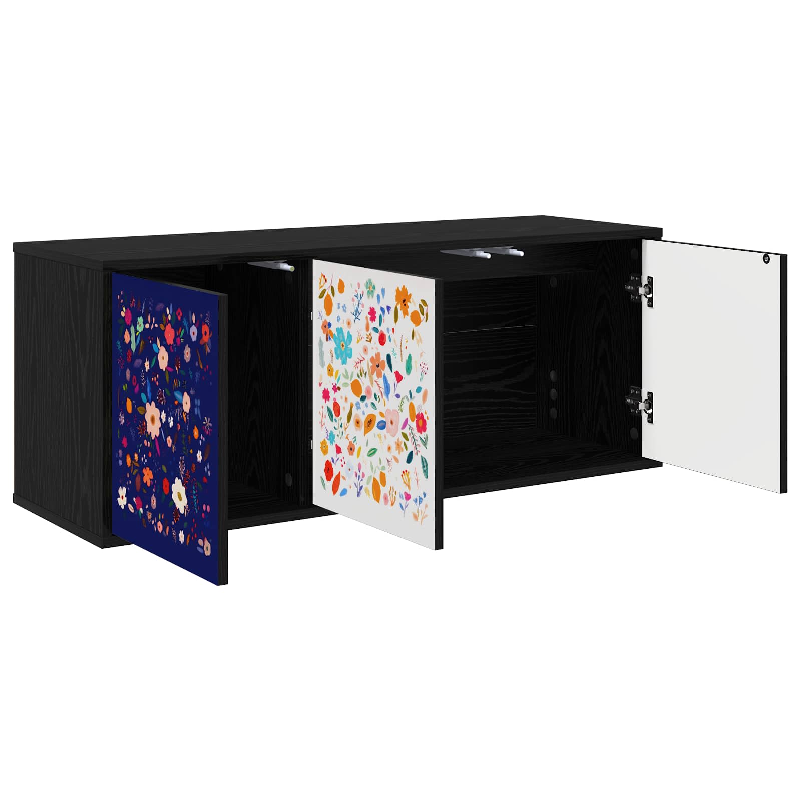Meuble TV mural MAINZ 102 x 33 x 40 cm Chêne noir