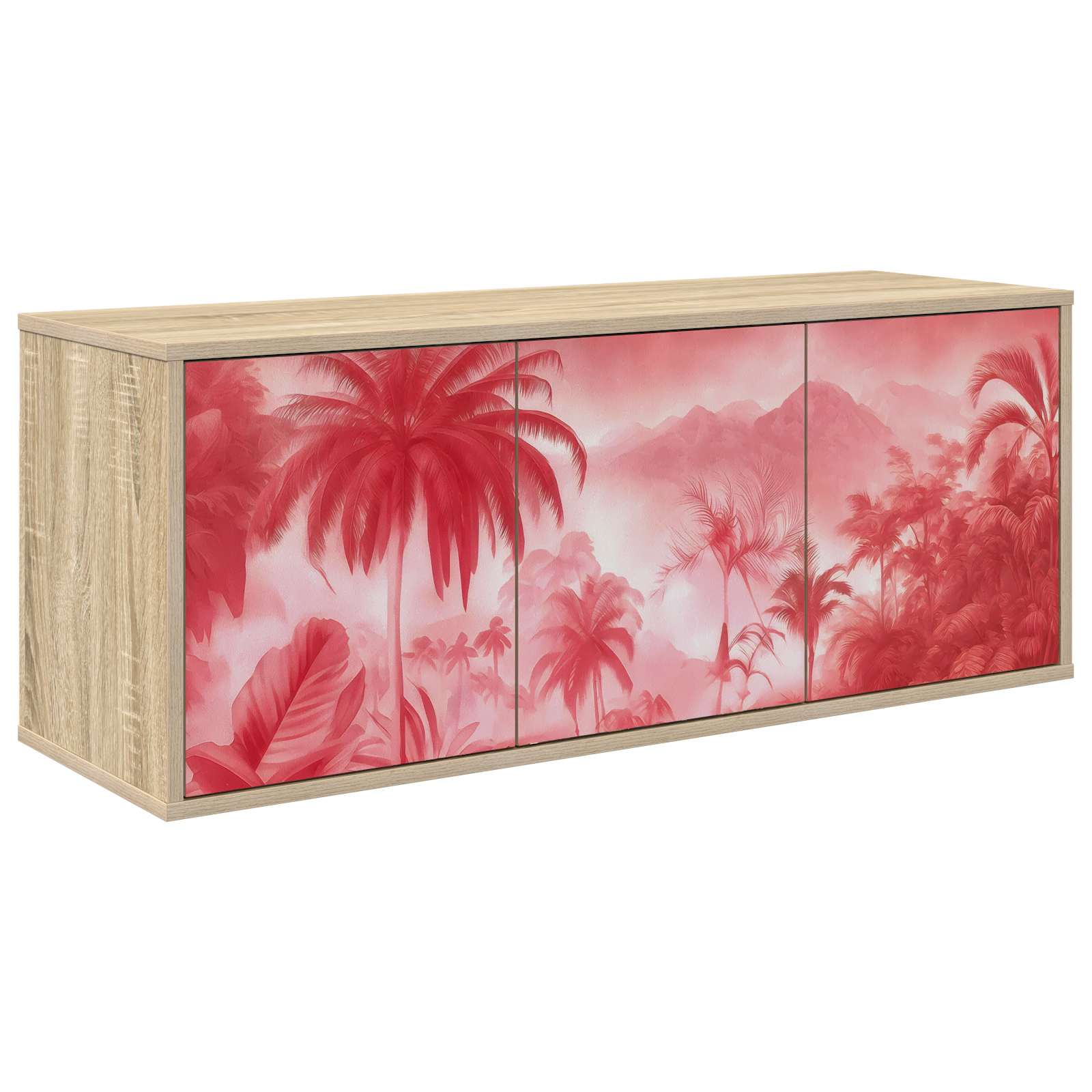 Meuble TV mural AACHEN 102 x 33 x 40 cm Chêne Sonoma