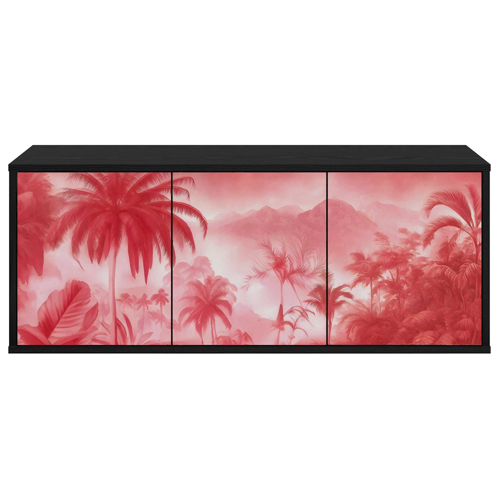 Meuble TV mural AACHEN 102 x 33 x 40 cm Chêne noir