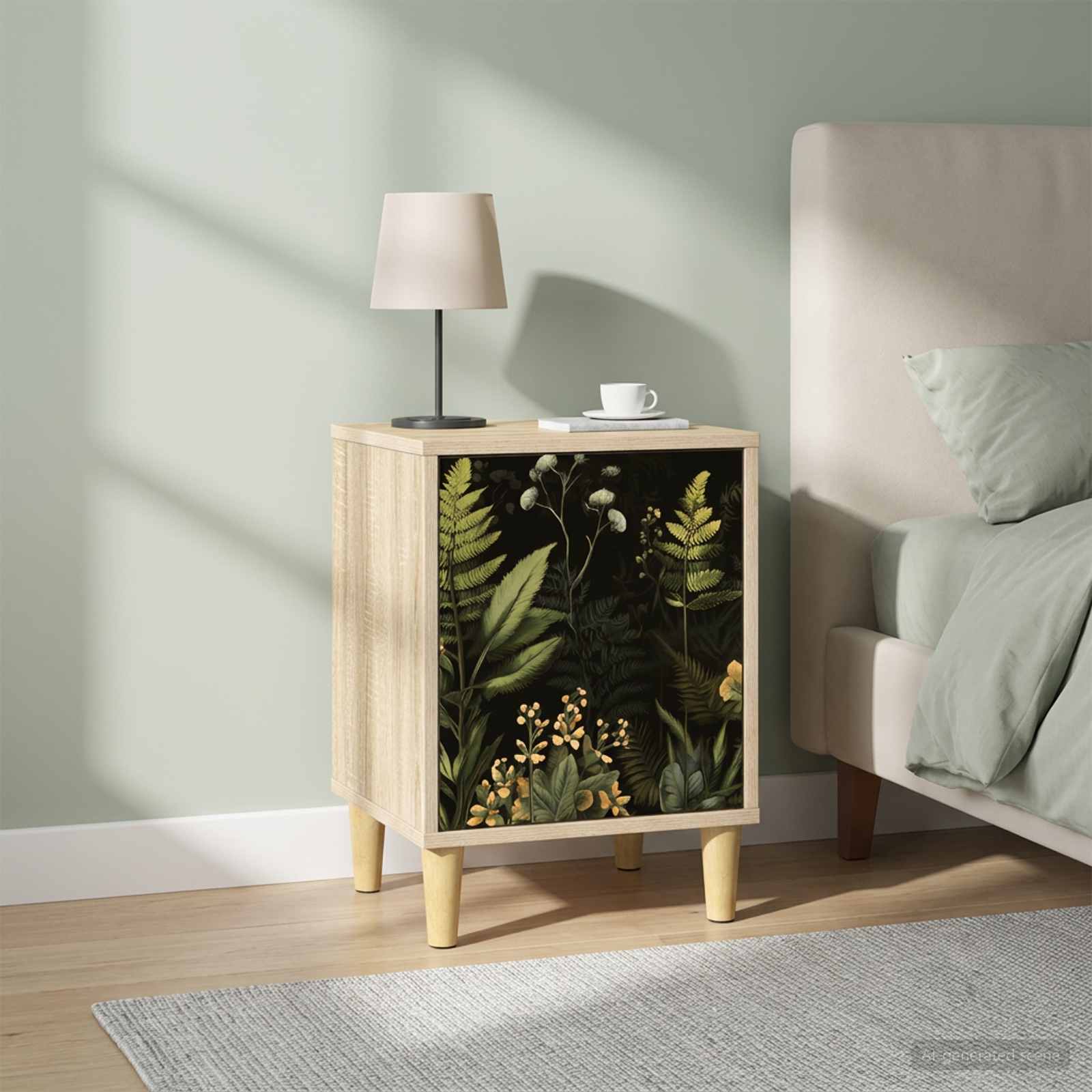 Table de chevet RHENEN 2 pc Chêne Sonoma 36 x 33 x 50 cm