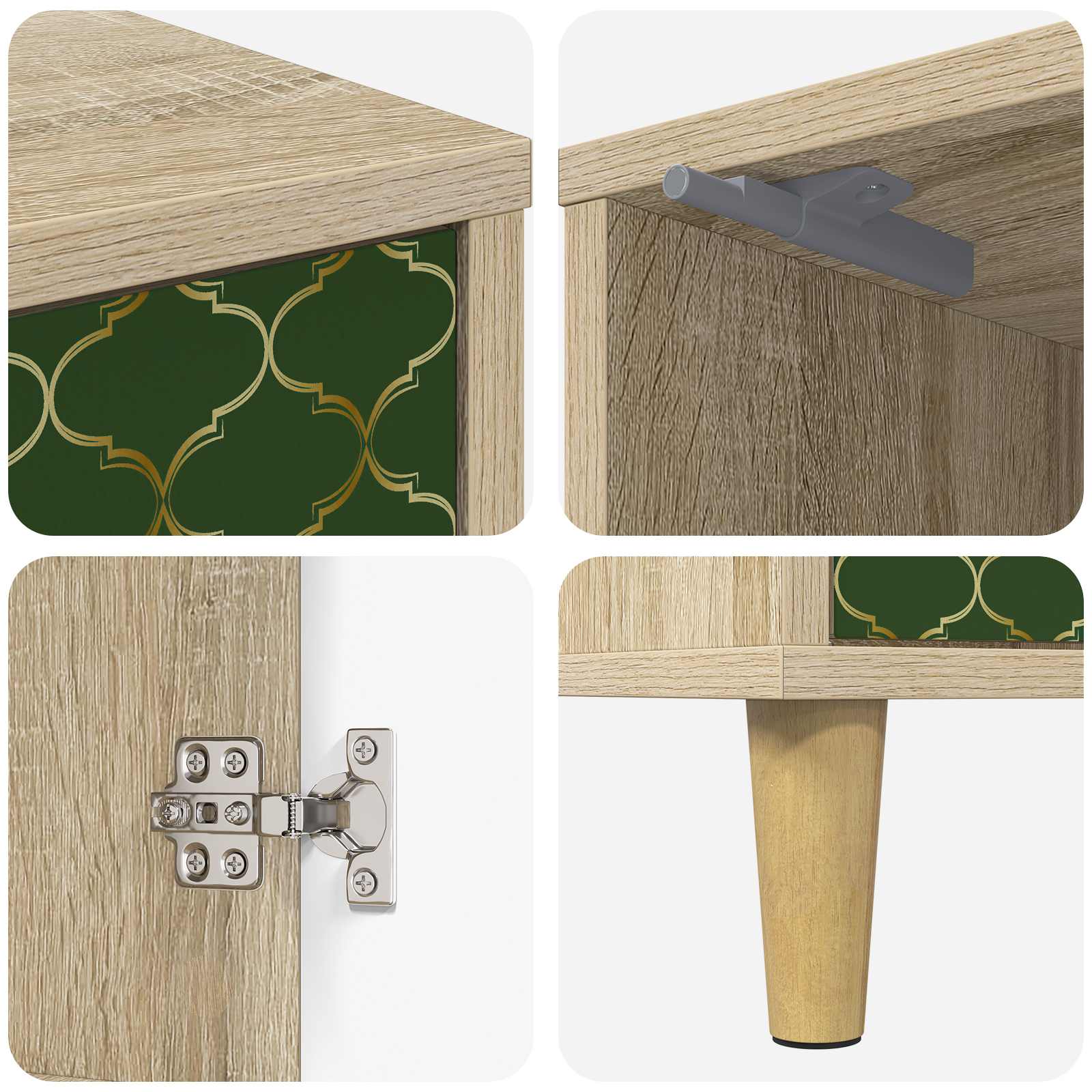 Table de chevet GELEEN 2 pc Chêne Sonoma 36 x 33 x 50 cm