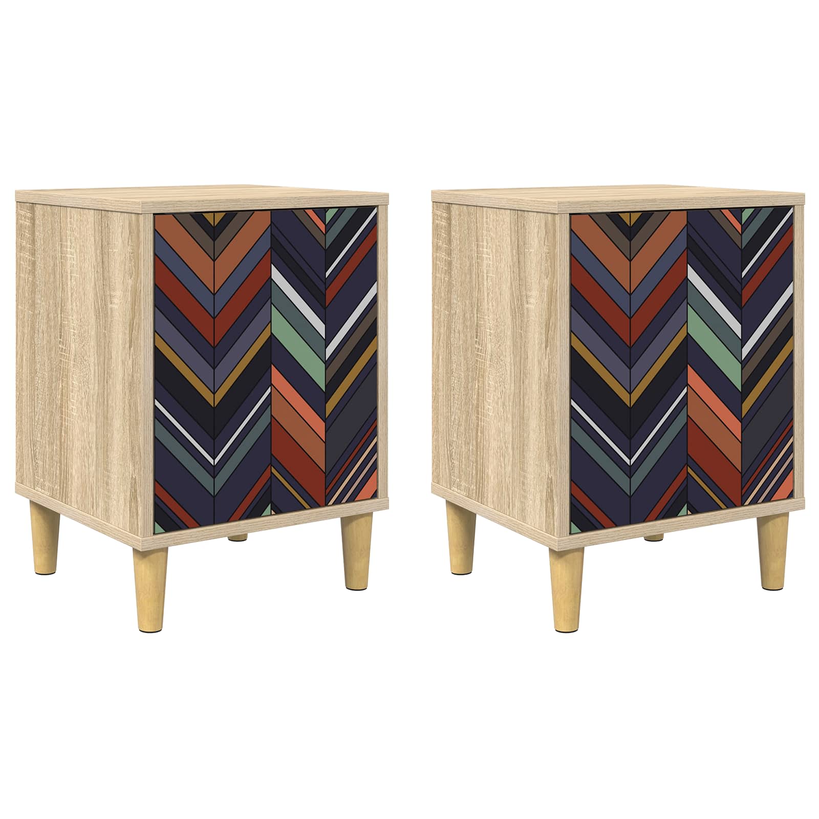 Table de chevet OMMEN 2 pc Chêne Sonoma 36 x 33 x 50 cm