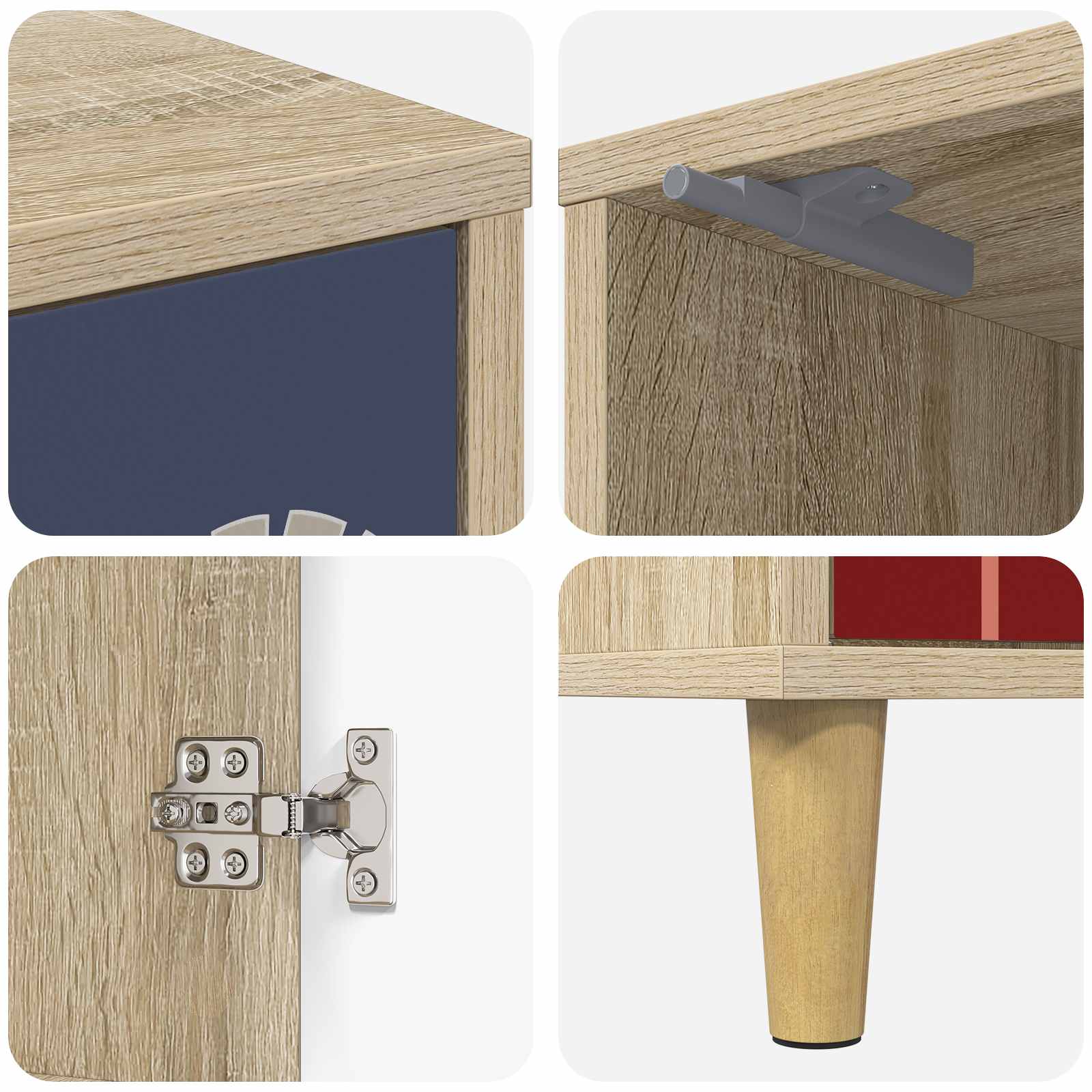 Table de chevet ESSEN 2 pc Chêne Sonoma 36 x 33 x 50 cm