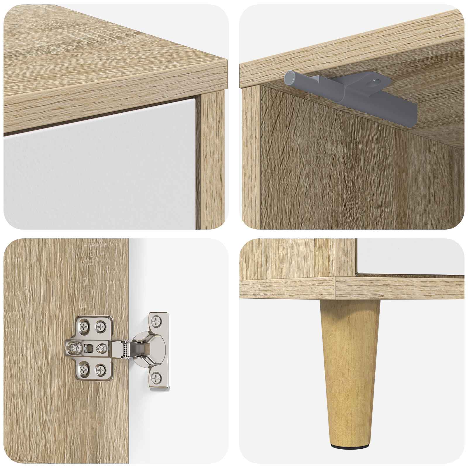 Table de chevet HANAU 2 pc Chêne Sonoma 36 x 33 x 50 cm