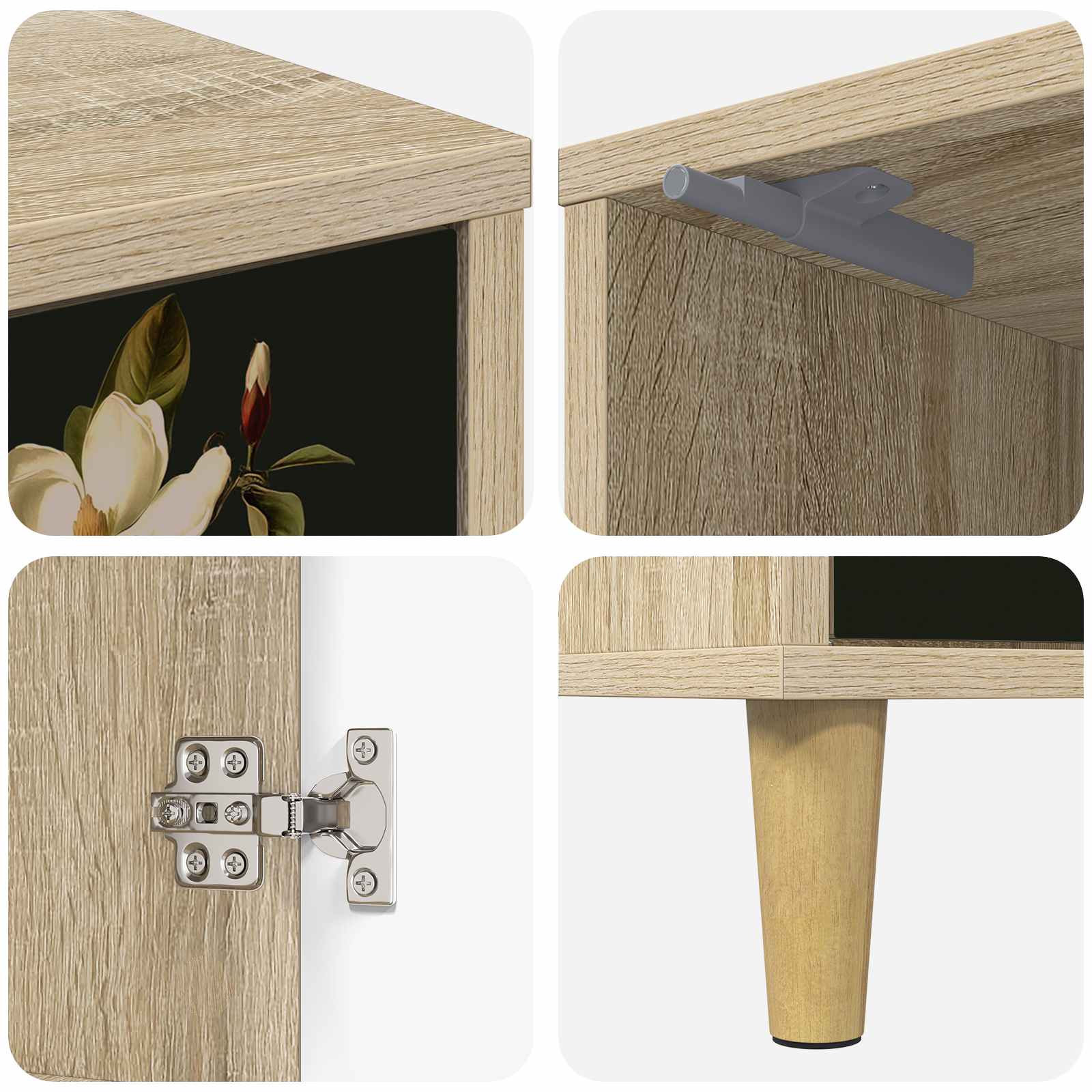 Table de chevet BREMEN 2 pc Chêne Sonoma 36 x 33 x 50 cm