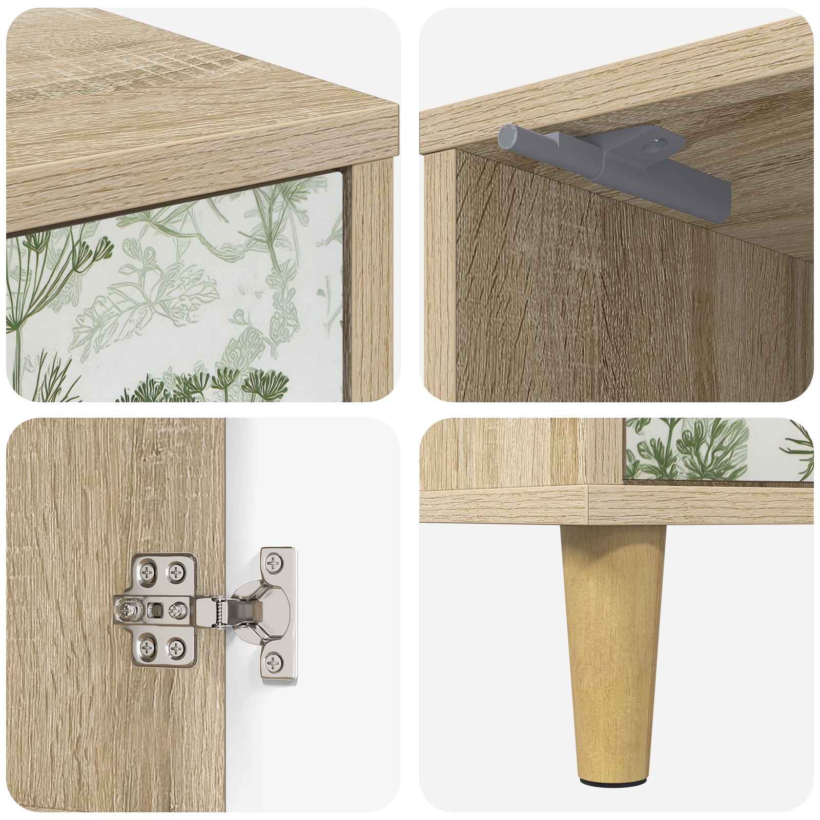 Table de chevet GOTHA 2 pc Chêne Sonoma 36 x 33 x 50 cm