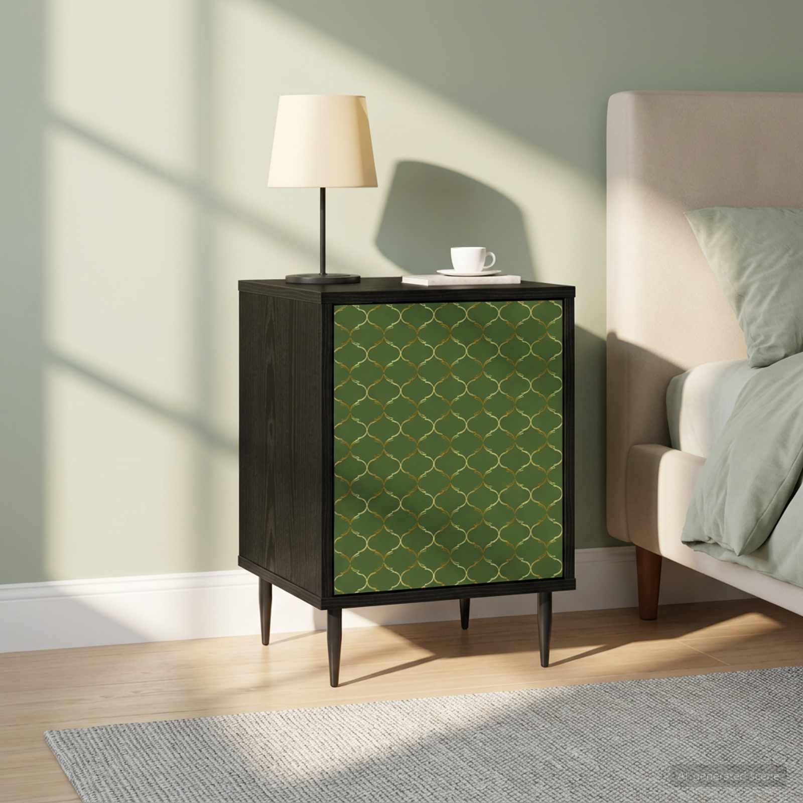 Table de chevet GELEEN 2 pc Chêne noir 36 x 33 x 51 cm