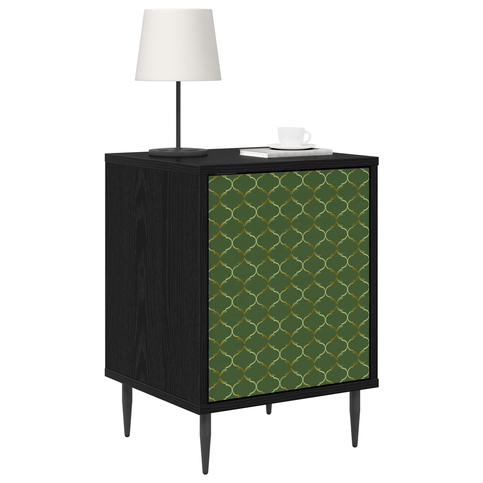 Table de chevet GELEEN 2 pc Chêne noir 36 x 33 x 51 cm