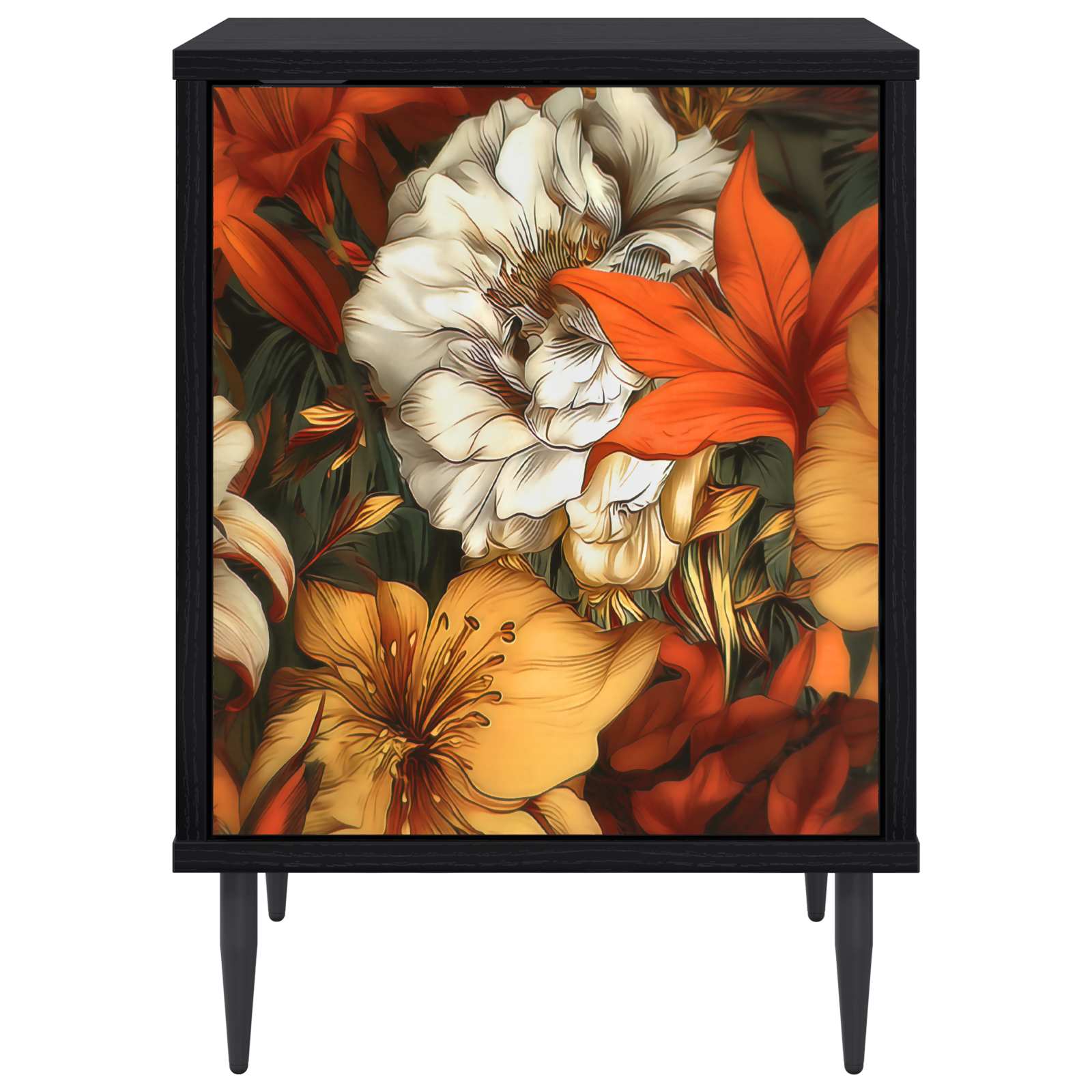 Table de chevet GENNEP 2 pc Chêne noir 36 x 33 x 51 cm
