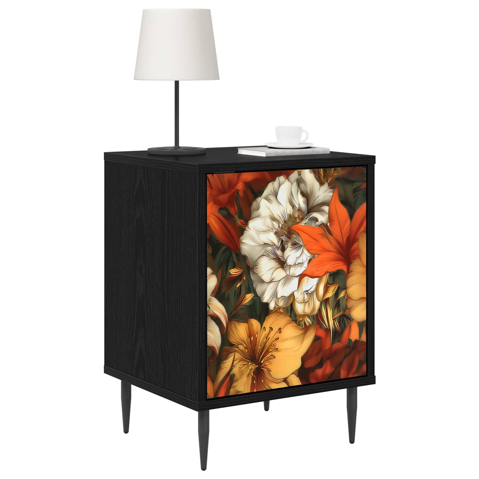 Table de chevet GENNEP 2 pc Chêne noir 36 x 33 x 51 cm