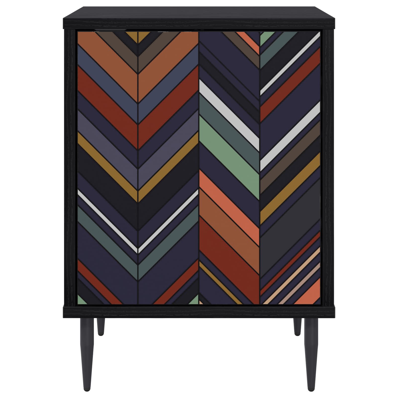 Table de chevet OMMEN 2 pc Chêne noir 36 x 33 x 51 cm