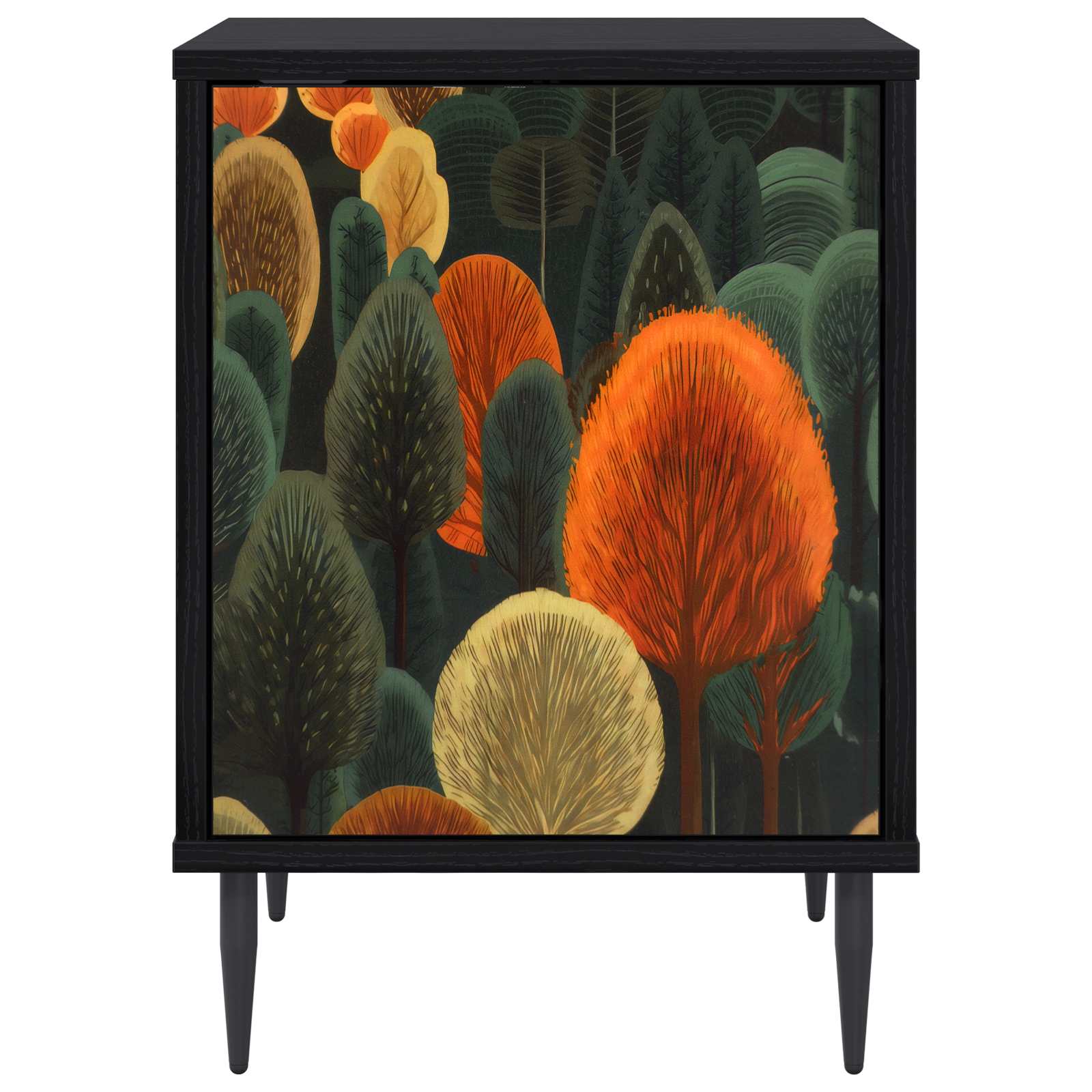 Table de chevet ZAANDAM 2 pc Chêne noir 36 x 33 x 51 cm
