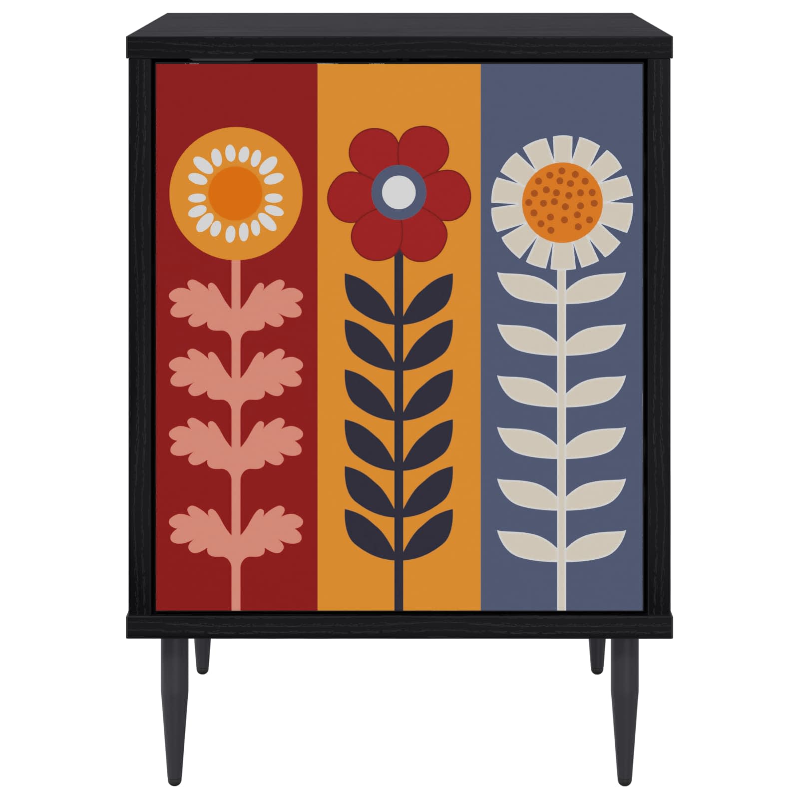 Table de chevet ESSEN 2 pc Chêne noir 36 x 33 x 51 cm