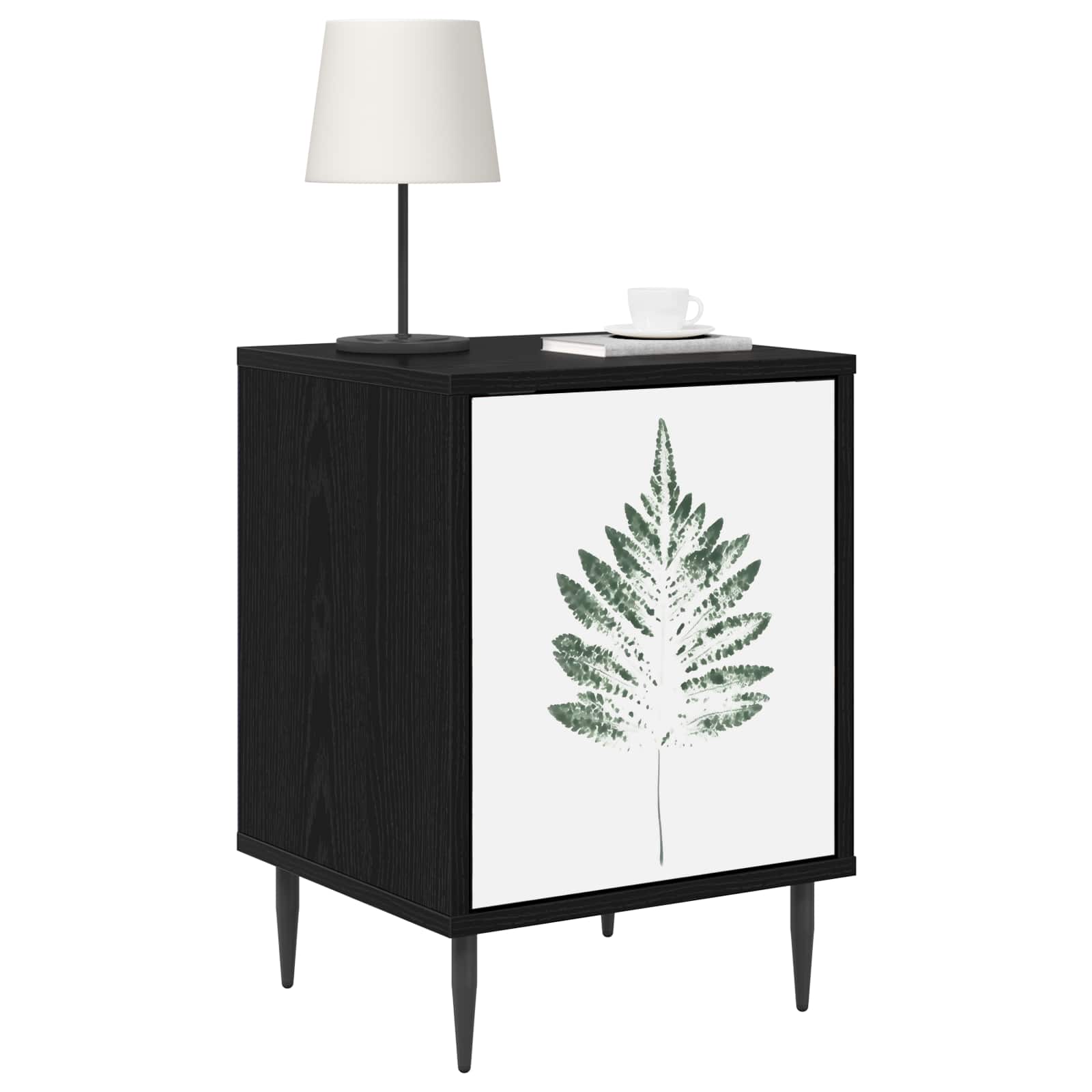 Table de chevet HANAU 2 pc Chêne noir 36 x 33 x 51 cm