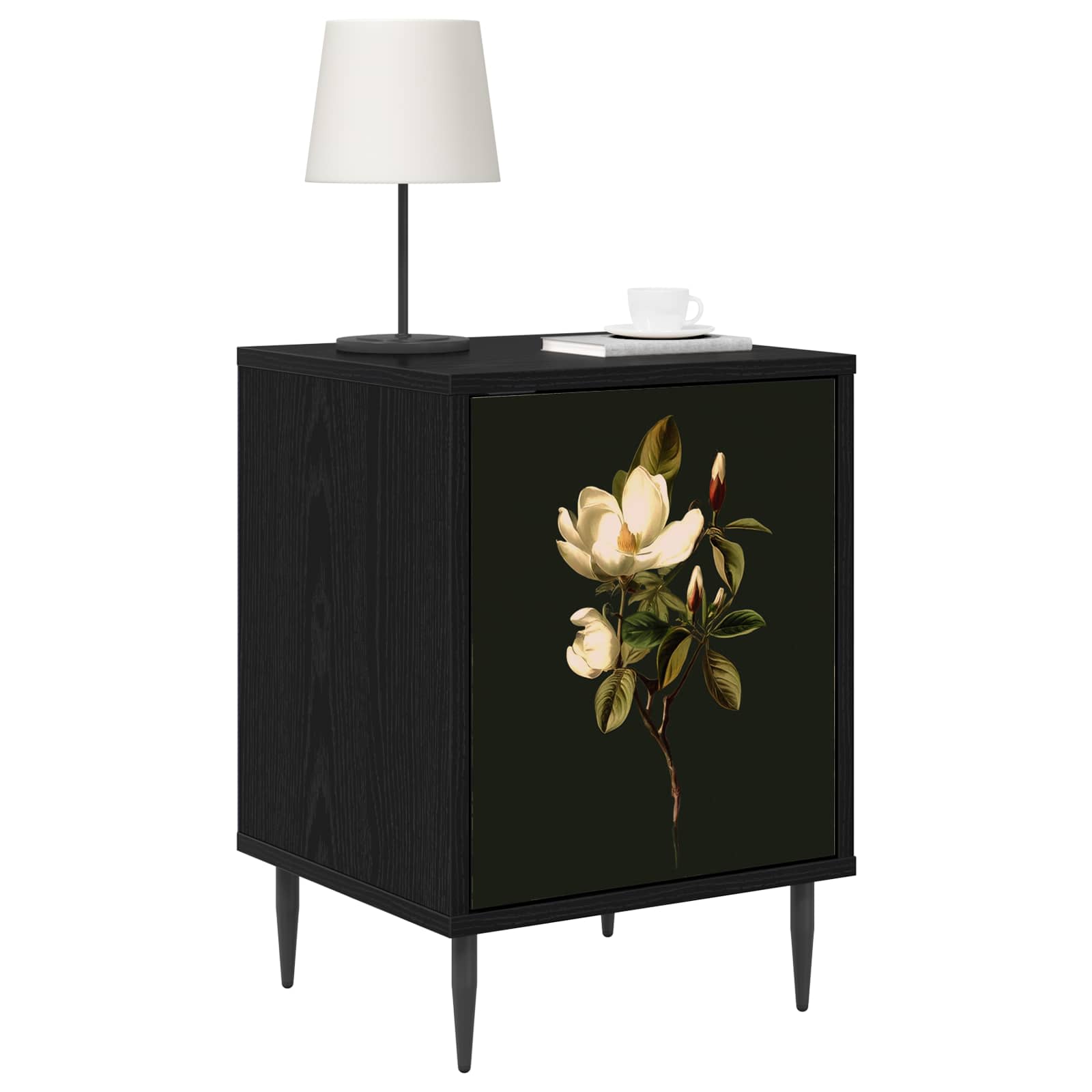 Table de chevet BREMEN 2 pc Chêne noir 36 x 33 x 51 cm