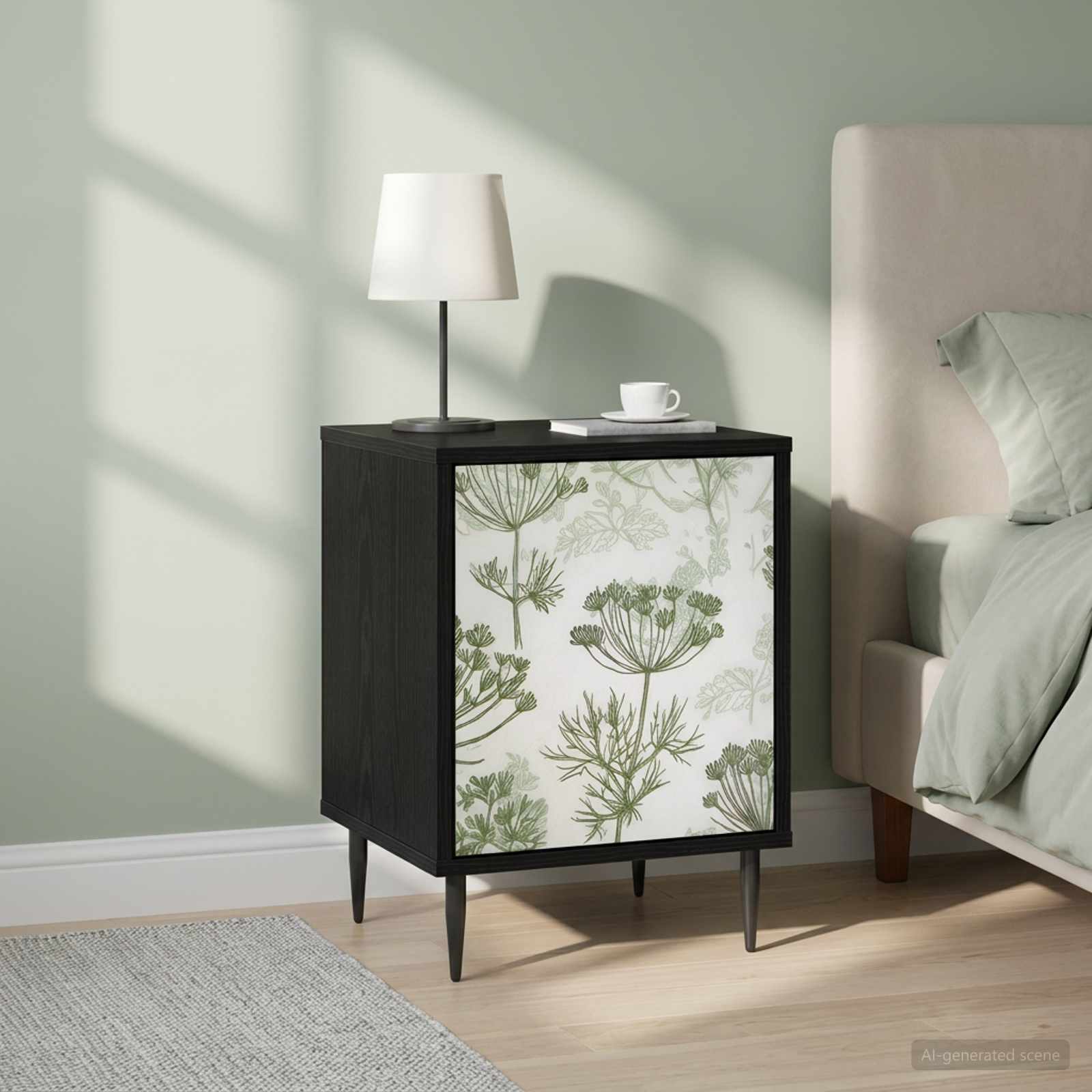 Table de chevet GOTHA 2 pc Chêne noir 36 x 33 x 51 cm
