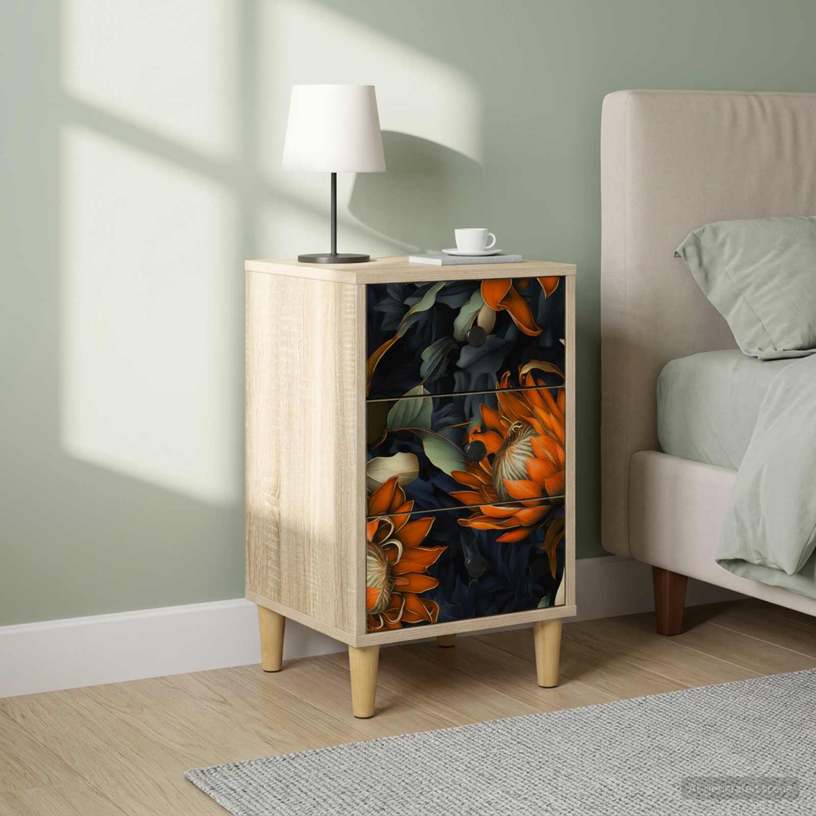 Table de chevet LOCHEM 2 pc Chêne Sonoma 36 x 33 x 60 cm