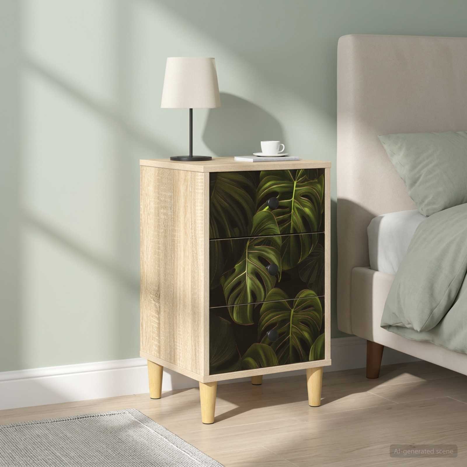 Table de chevet ELBURG 2 pc Chêne Sonoma 36 x 33 x 60 cm