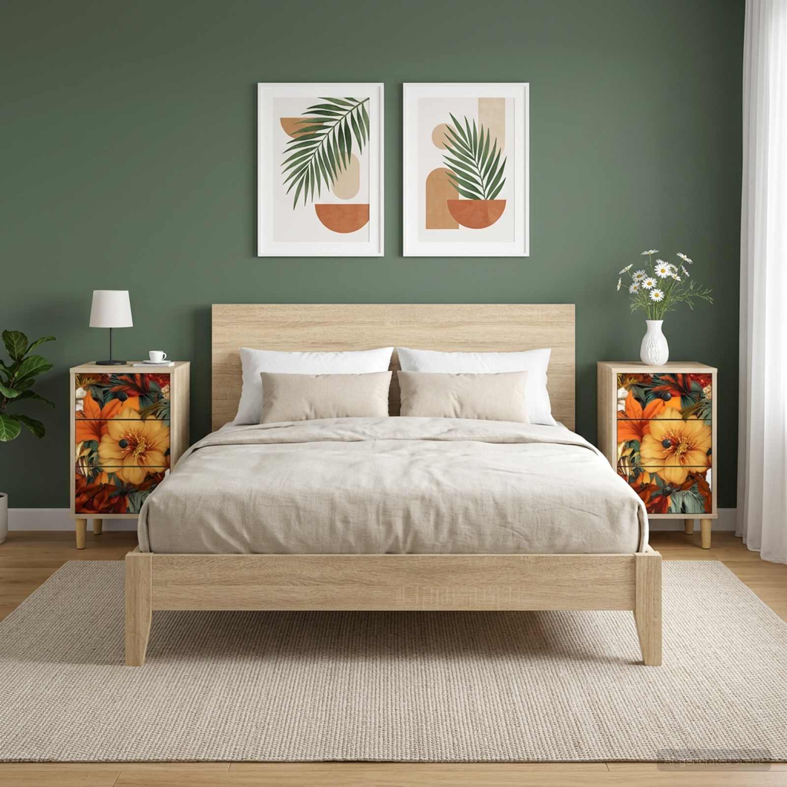 Table de chevet GENNEP 2 pc Chêne Sonoma 36 x 33 x 60 cm