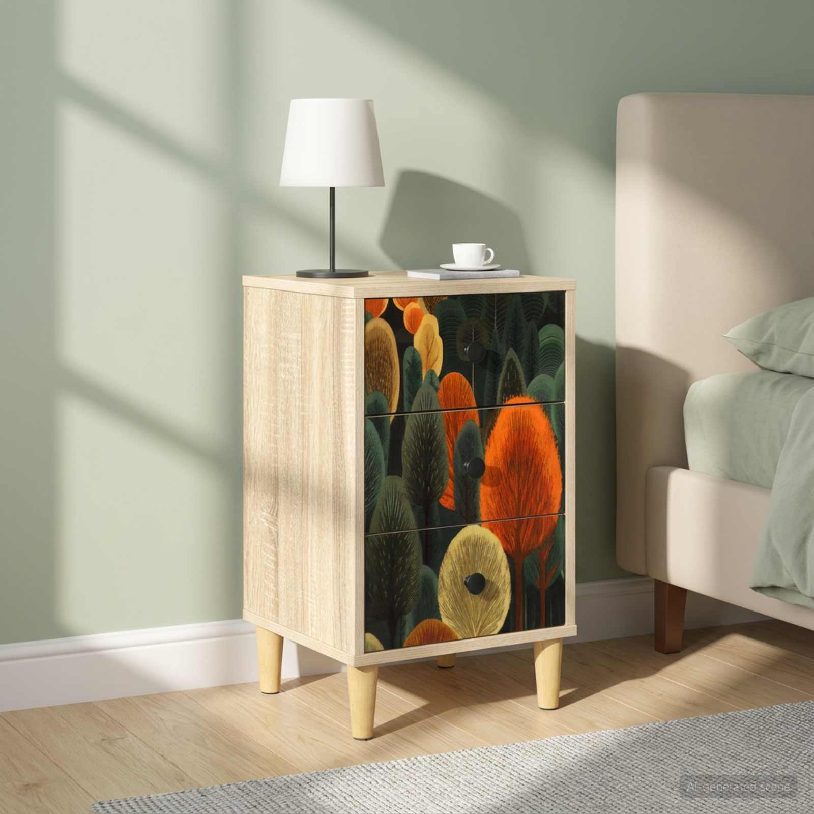 Table de chevet ZAANDAM 2 pc Chêne Sonoma 36 x 33 x 60 cm
