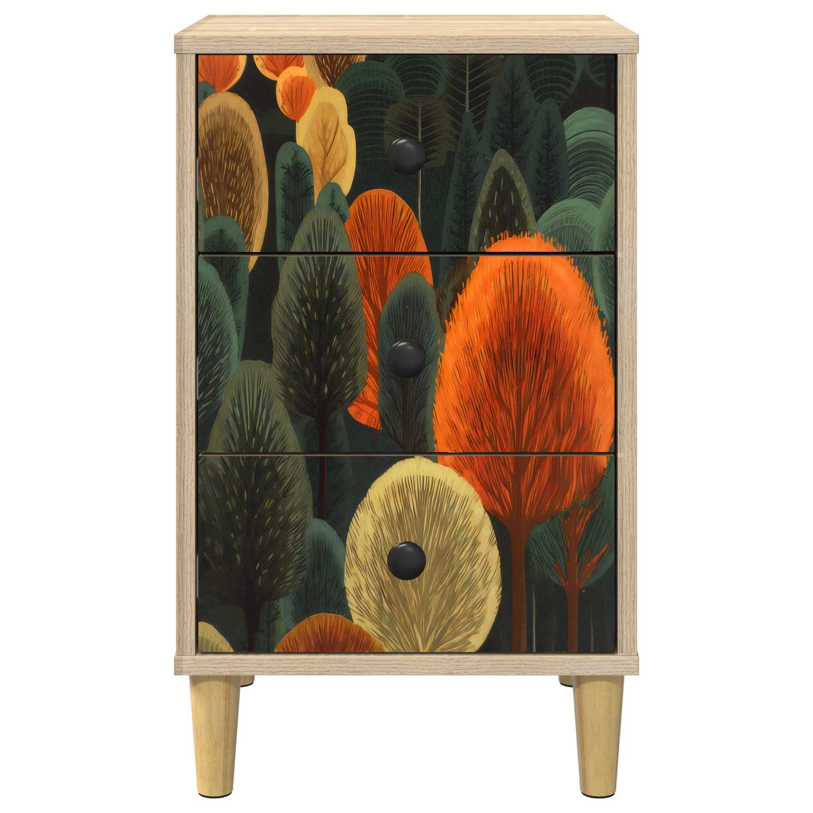 Table de chevet ZAANDAM 2 pc Chêne Sonoma 36 x 33 x 60 cm