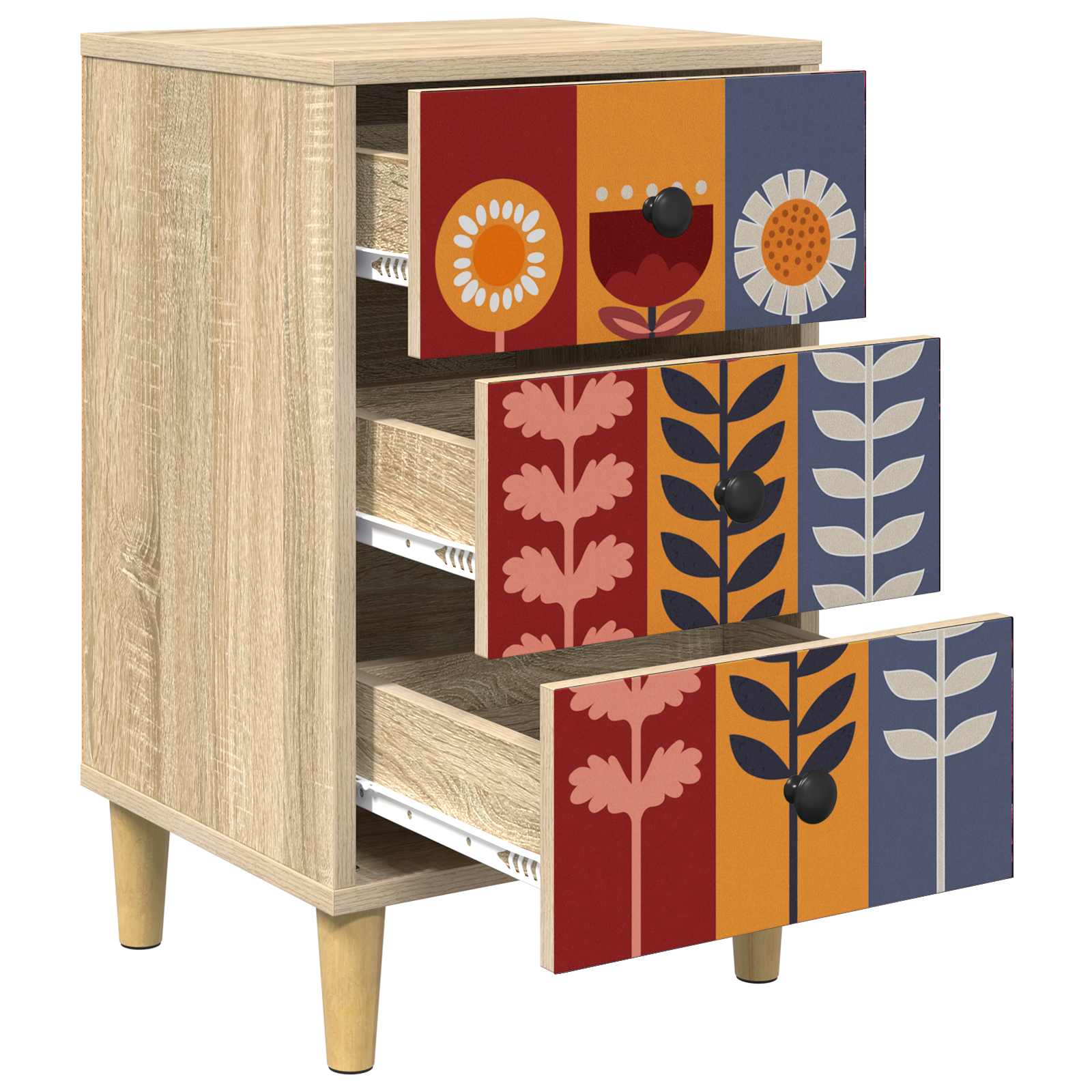 Table de chevet ESSEN 2 pc Chêne Sonoma 36 x 33 x 60 cm