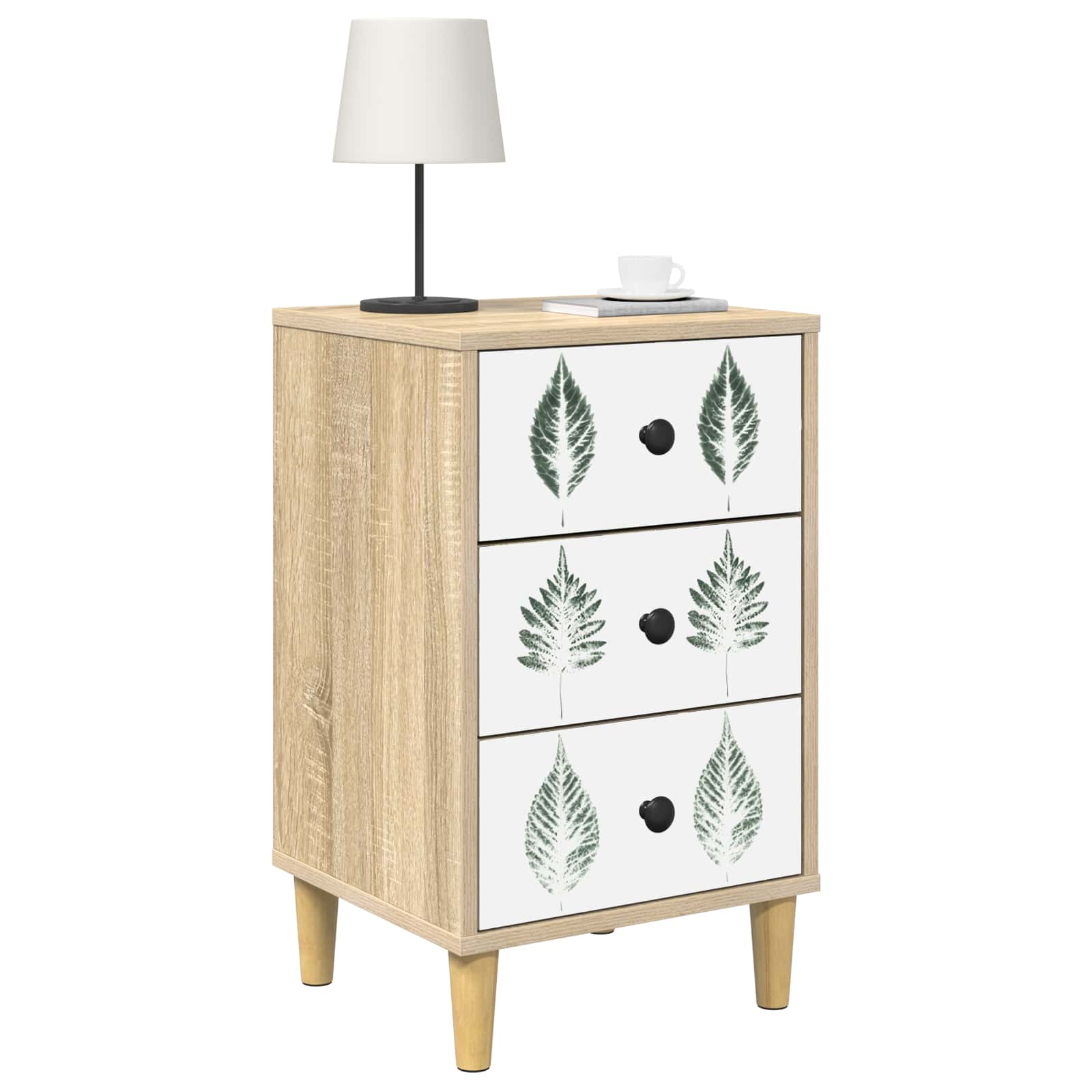 Table de chevet HANAU 2 pc Chêne Sonoma 36 x 33 x 60 cm