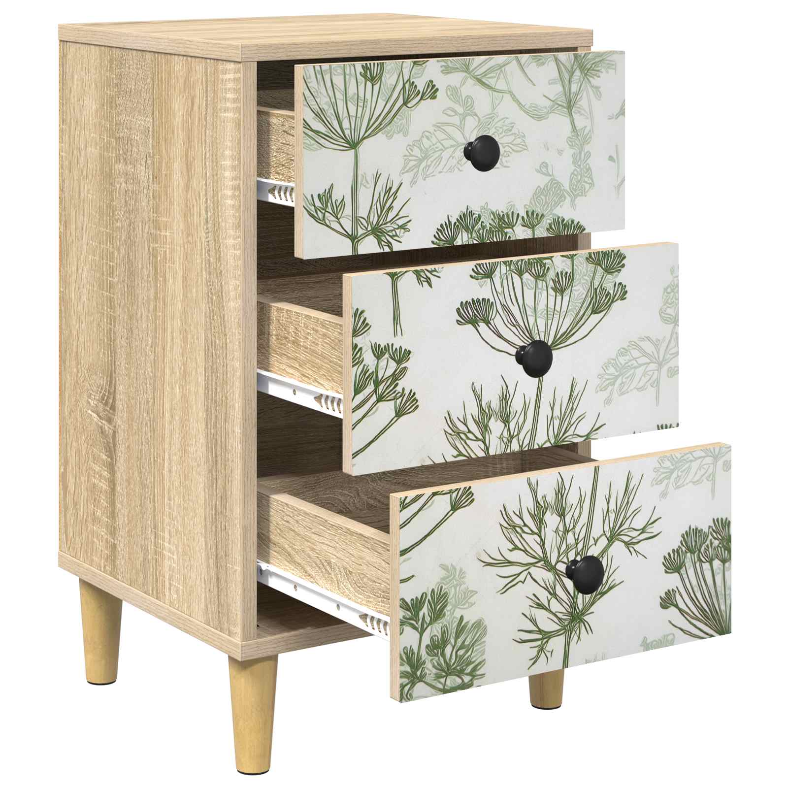 Table de chevet GOTHA 2 pc Chêne Sonoma 36 x 33 x 60 cm