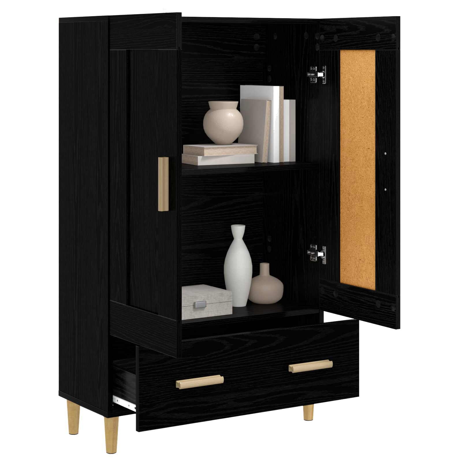 Haut Armoire Chêne noir 70 x 31 x 115 cm Bois d'ingénierie