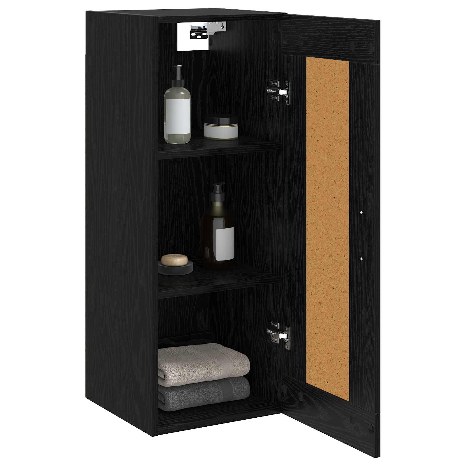 Meuble mural Chêne noir 34,5 x 34 x 90 cm Bois d'ingénierie - XIOS