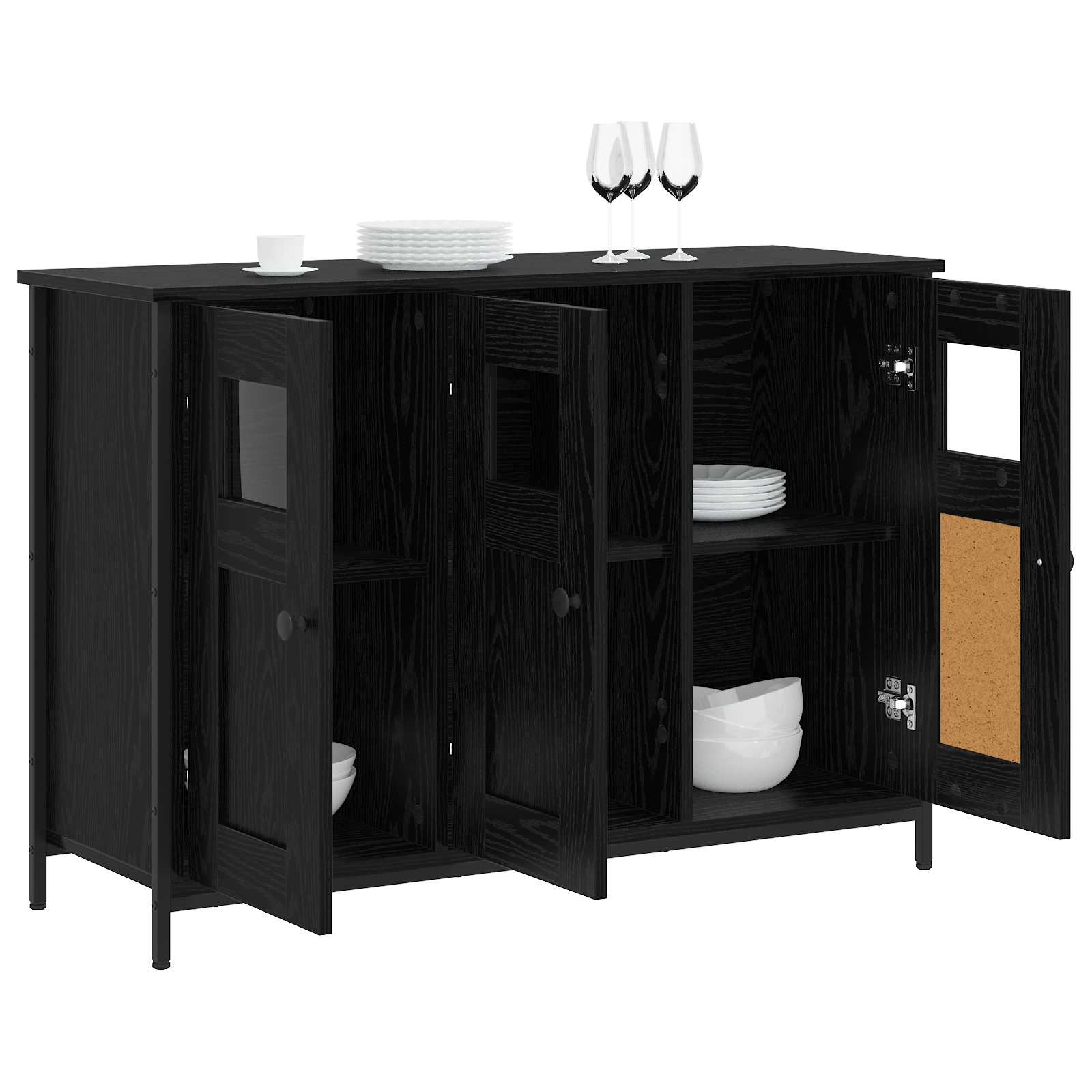 Buffet Chêne noir 100 x 35 x 70 cm Bois d'ingénierie