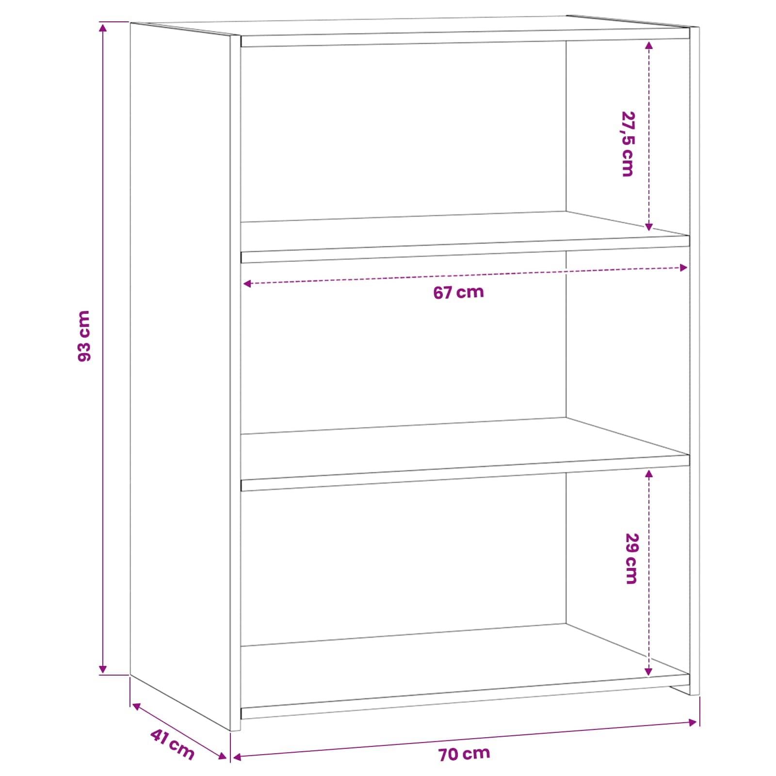 Buffet Chêne artisanal 70 x 41 x 93 cm Bois d'ingénierie