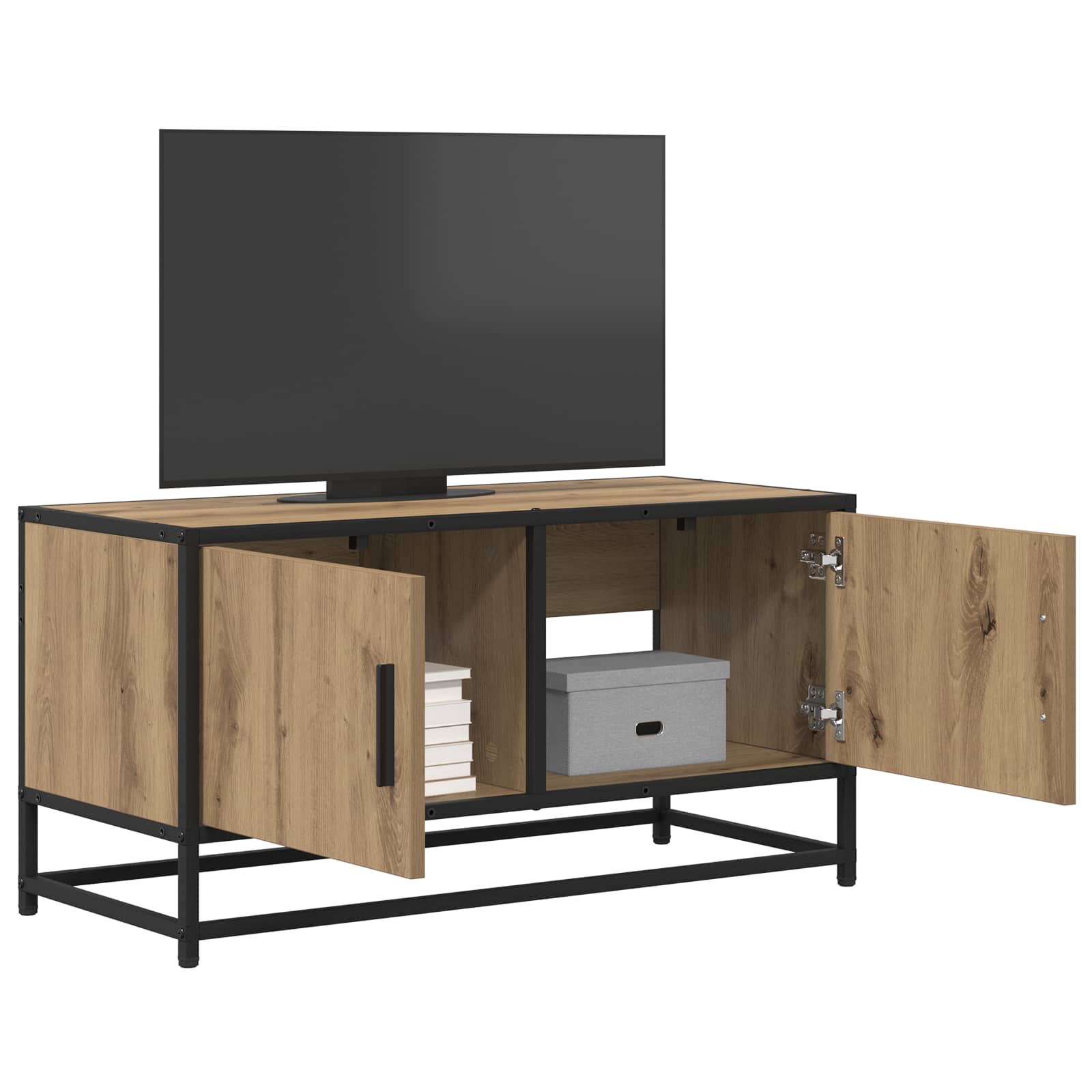 Meuble TV 80 x 34,5 x 40 cm Chêne artisanal Bois d'ingénierie - XIOS