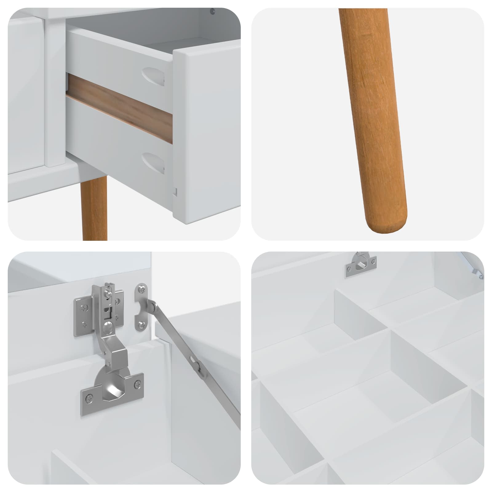 Table de Toilette FAUSKE Blanc 112 x 50 x 78 cm - XIOS