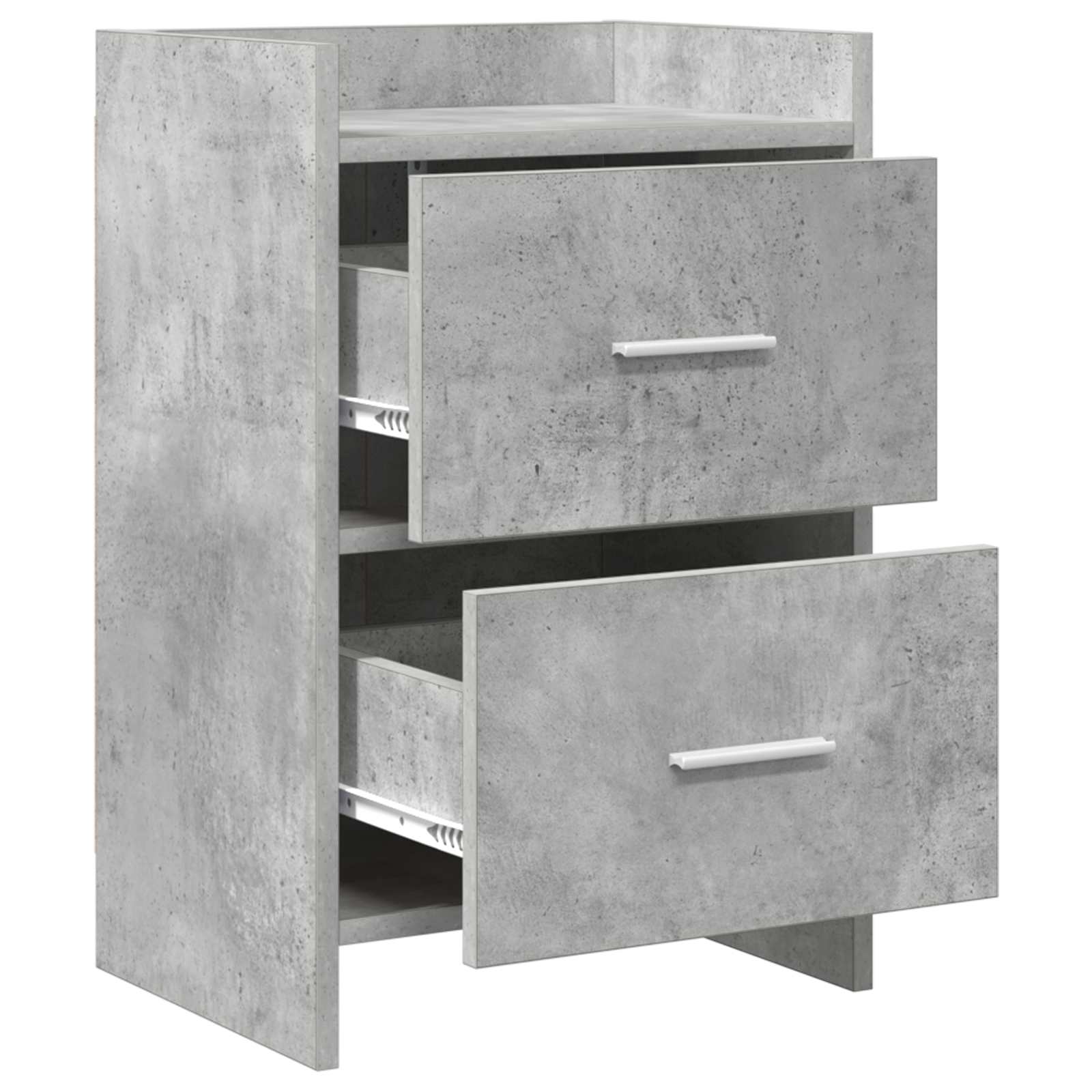Tables de chevet 2 pcs Gris béton 40 x 30 x 60 cm