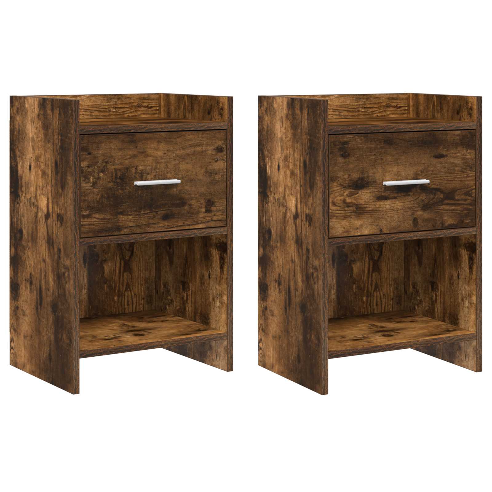 Tables de chevet 2 pcs Chêne fumé 40 x 30 x 60 cm