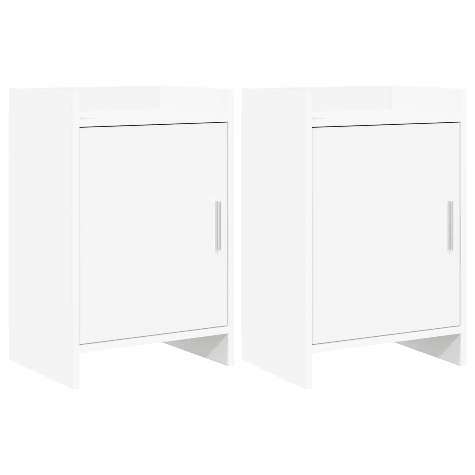Tables de chevet 2 pcs Blanc 40 x 30 x 60 cm Bois d'ingénierie